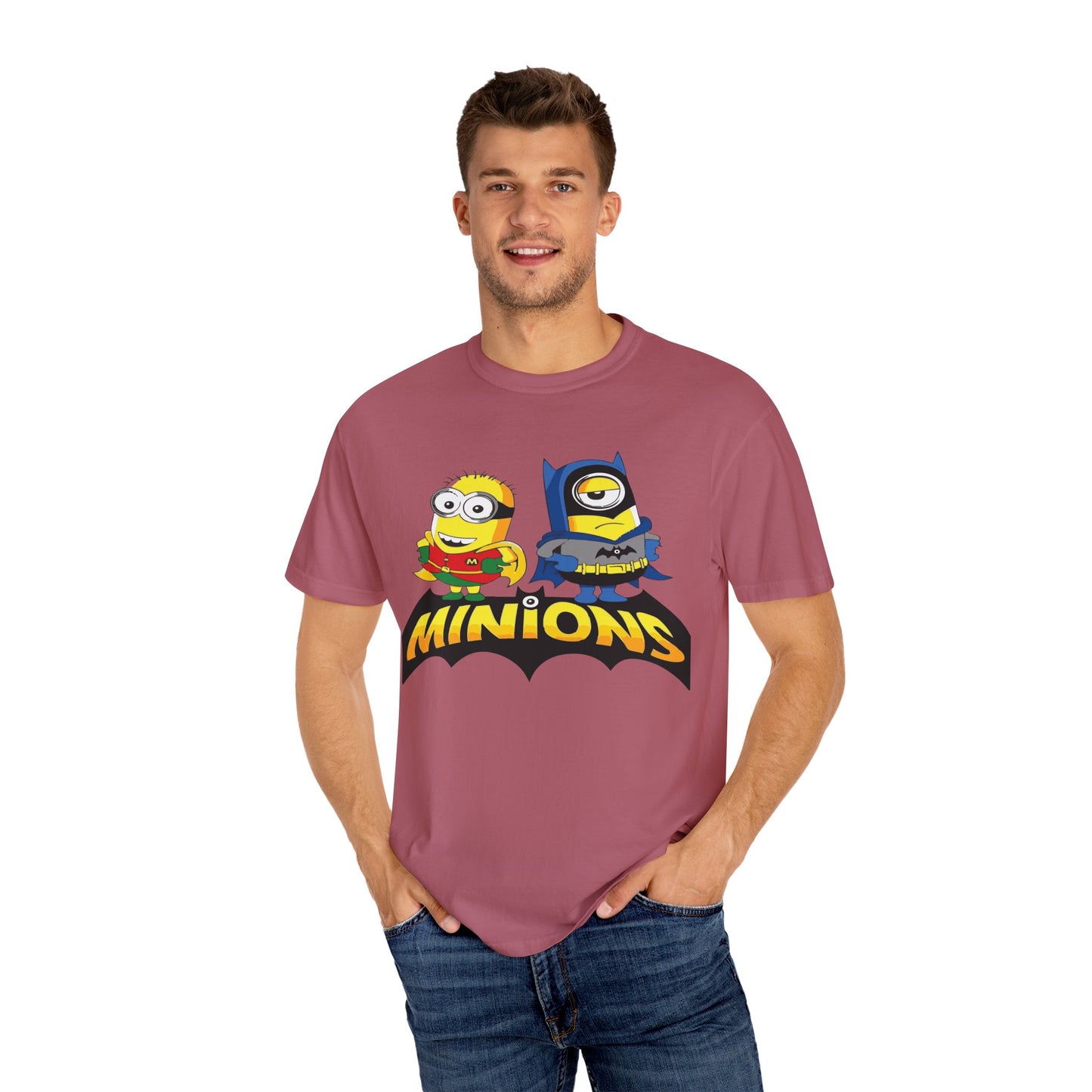 Minions Superhero Unisex T-shirt, Fun Gift for Kids, Cartoon Apparel, Birthday Party Outfit, Family Movie Night Wear