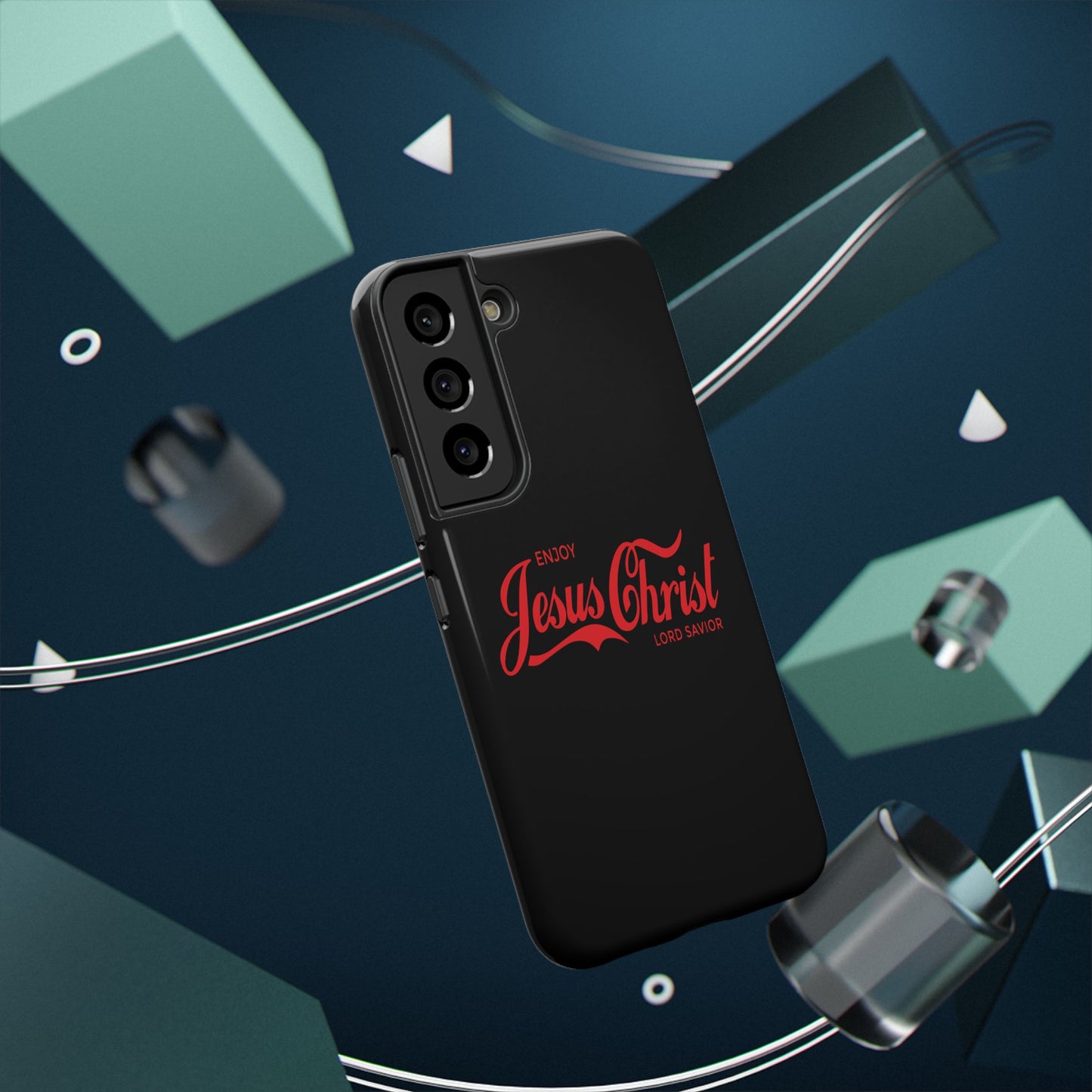 Impact-Resistant Phone Case: Enjoy Jesus Christ Lord Savior, Christian Gift, Durable Protection, Faith-Based Accessory, Holiday Gift