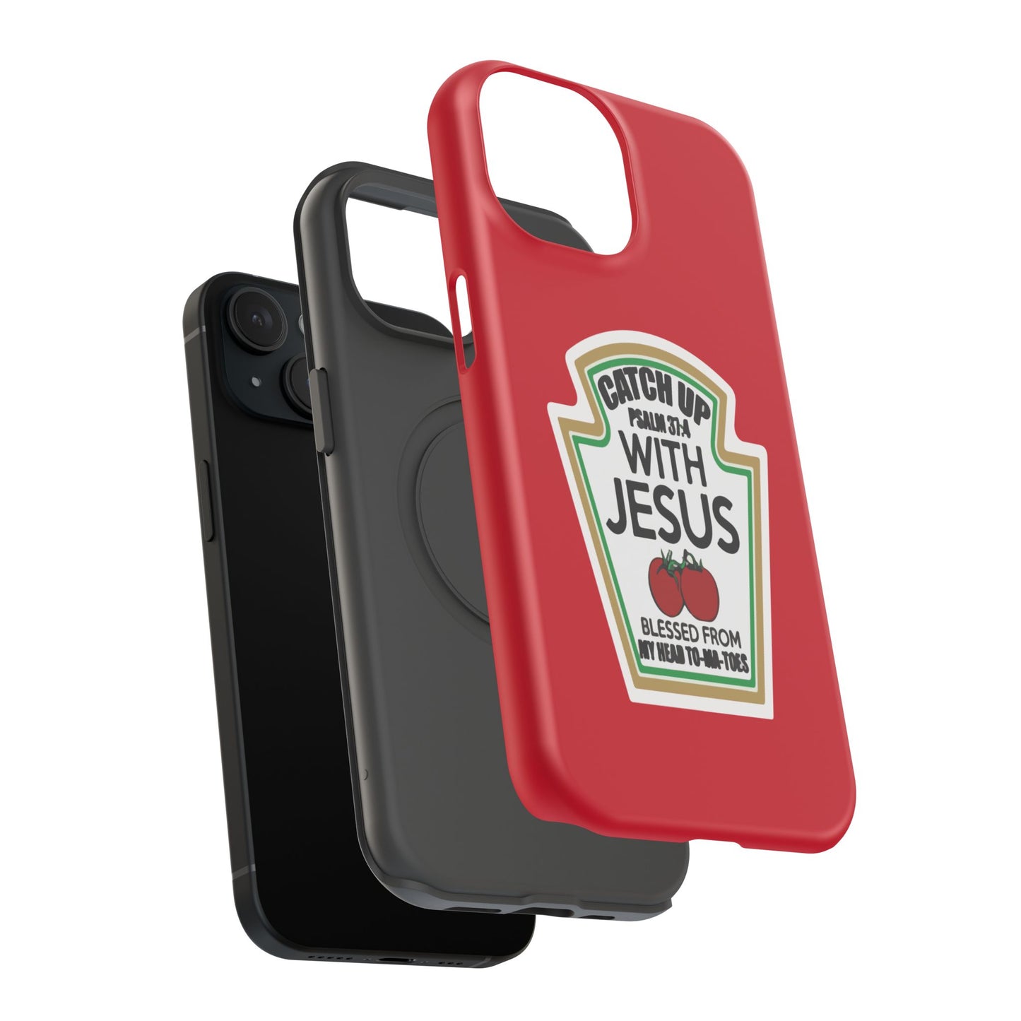 Fun Christian Phone Case, Catch Up with Jesus, Impact-Resistant, Faith-Based Gift, Religious Accessories, Bible Verses