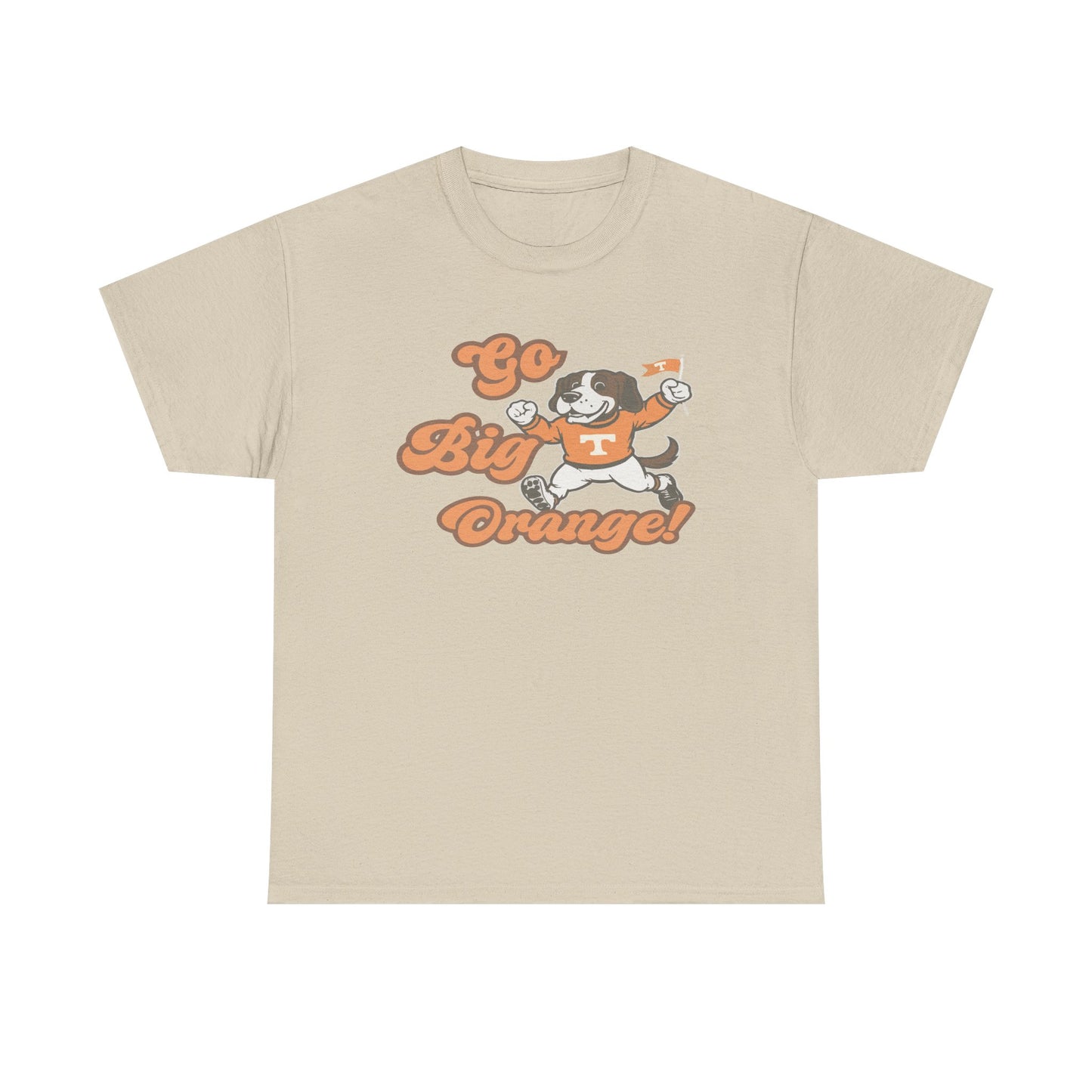 Go Big Orange Unisex Heavy Cotton Tee, Sports Fan Shirt, Casual Wear, College Game Day Top, Gift for Sports Enthusiasts