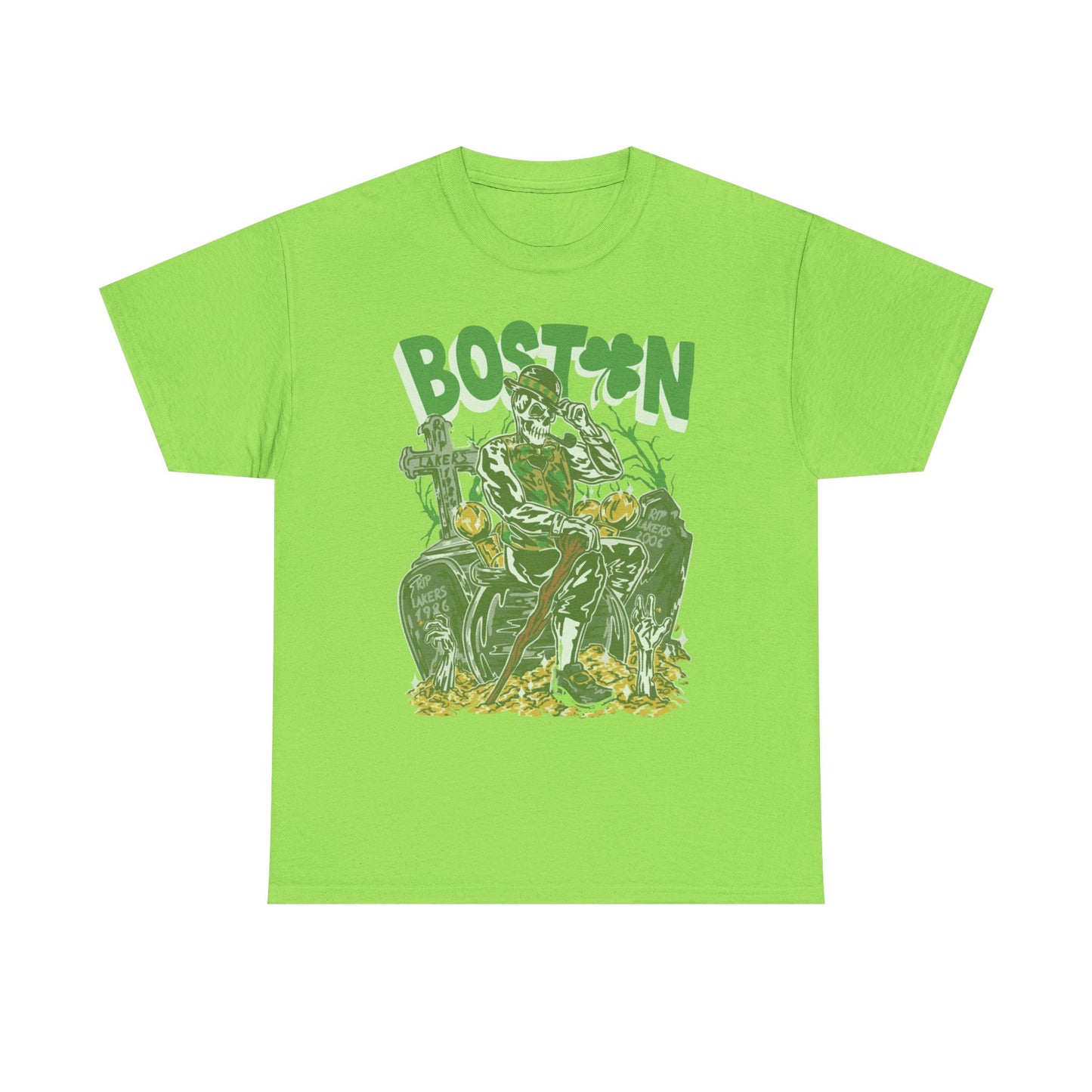 Boston Graphic Tee, Unisex Heavy Cotton T-Shirt, Vintage Boston Shirt, Irish Pride Apparel, St. Patrick's Day Gift, Casual Wear