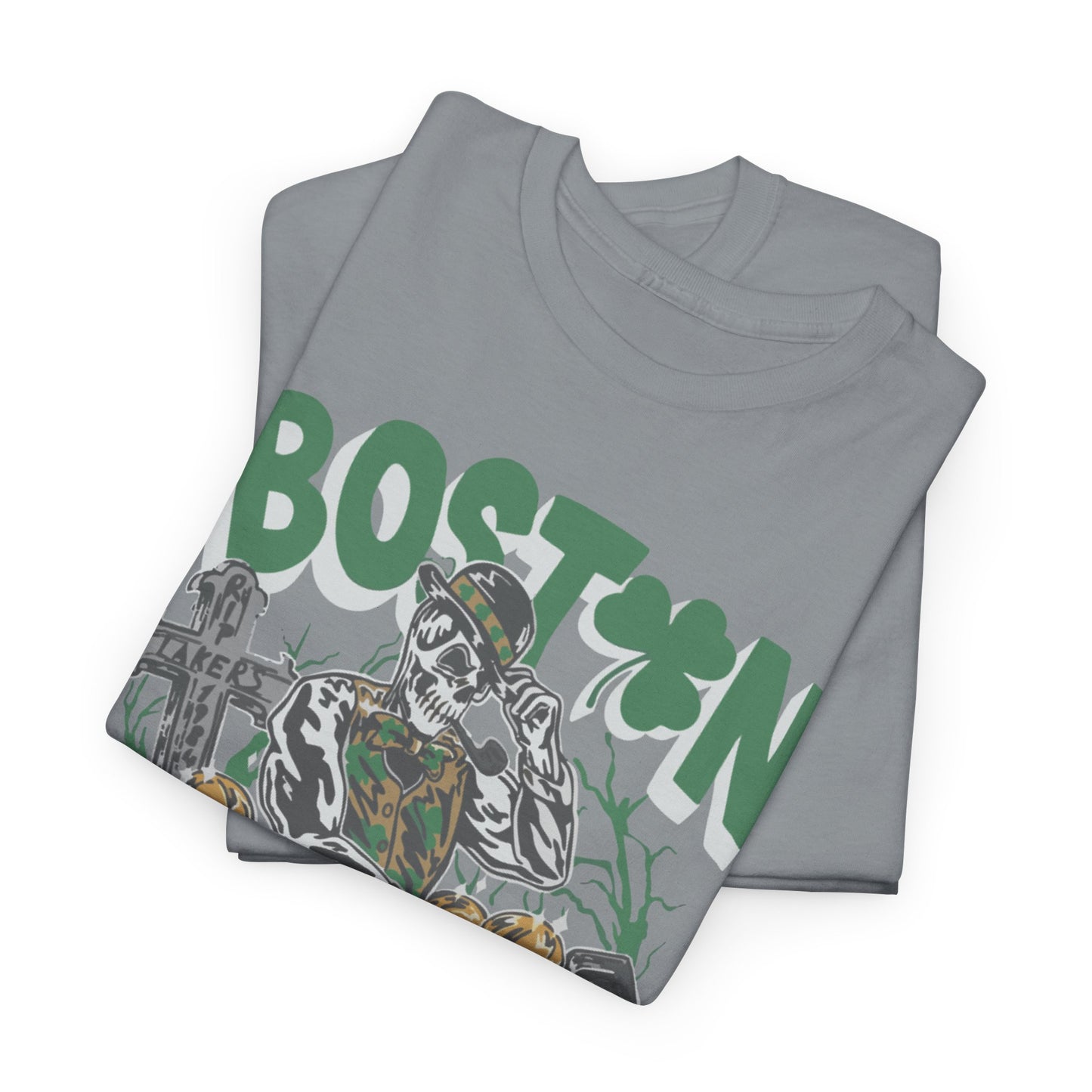 Boston Graphic Tee, Unisex Heavy Cotton T-Shirt, Vintage Boston Shirt, Irish Pride Apparel, St. Patrick's Day Gift, Casual Wear
