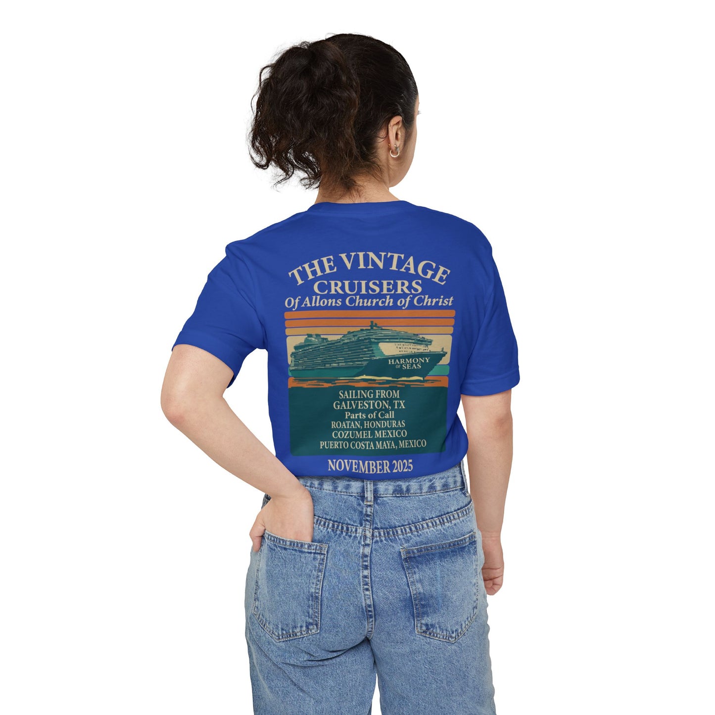 Retro Allons Church of Christ Pocket T-shirt