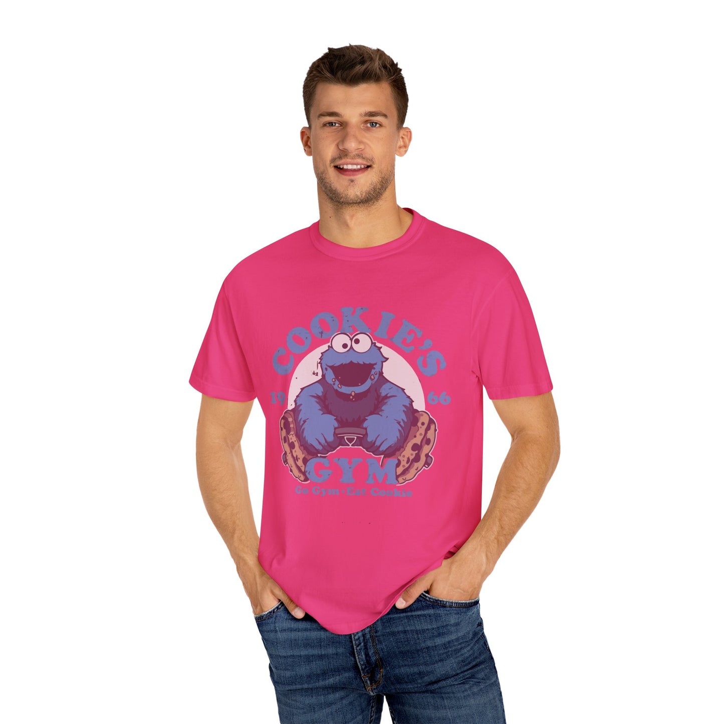 Cookie Monster Inspired Unisex T-Shirt, Fun Gift for Gamers, Casual Wear, Birthday Gift, Kitchen & Gym Motivation