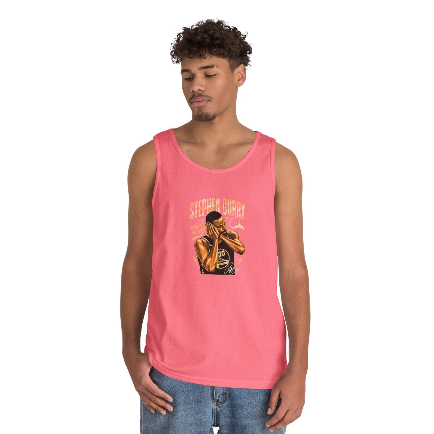 Unisex Heavy Cotton Tank Top - Stephen Curry Fan Apparel, Perfect for Sports Events, Summer Wear, Comfortable Activewear