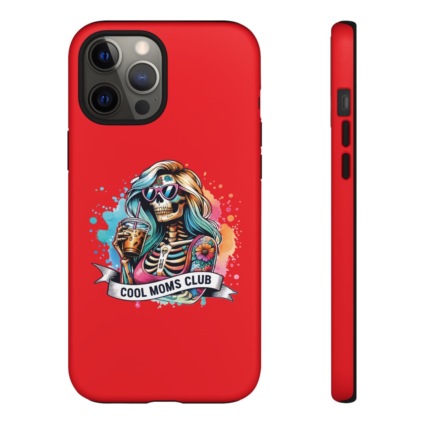 Cool Moms Club Phone Case - Tough Cases, Funky Phone Cover, Gift for Moms, Skeleton Design, Trendy Tech Accessories