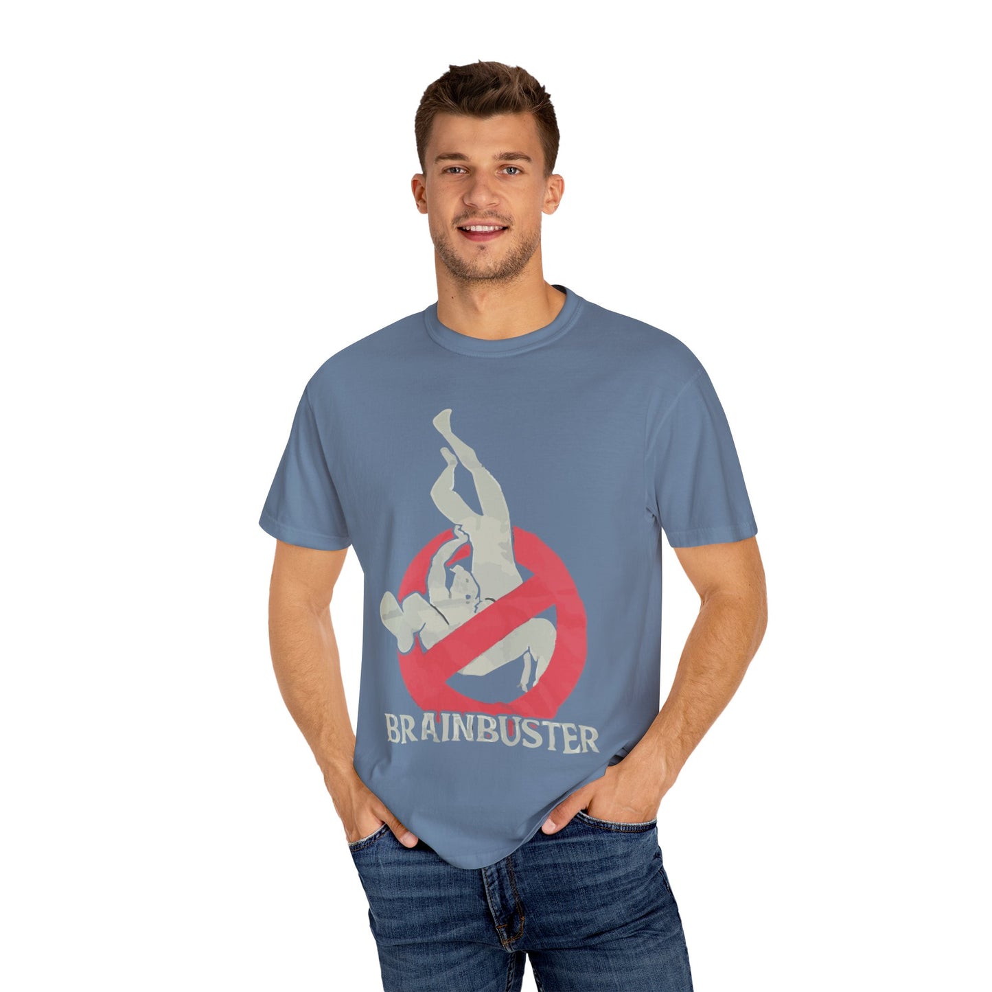Unisex Fun Graphic T-Shirt, Graphic Tee, Casual Wear, Gift for Wrestling Fans, Brainbuster Design, Humor Apparel, Everyday Style