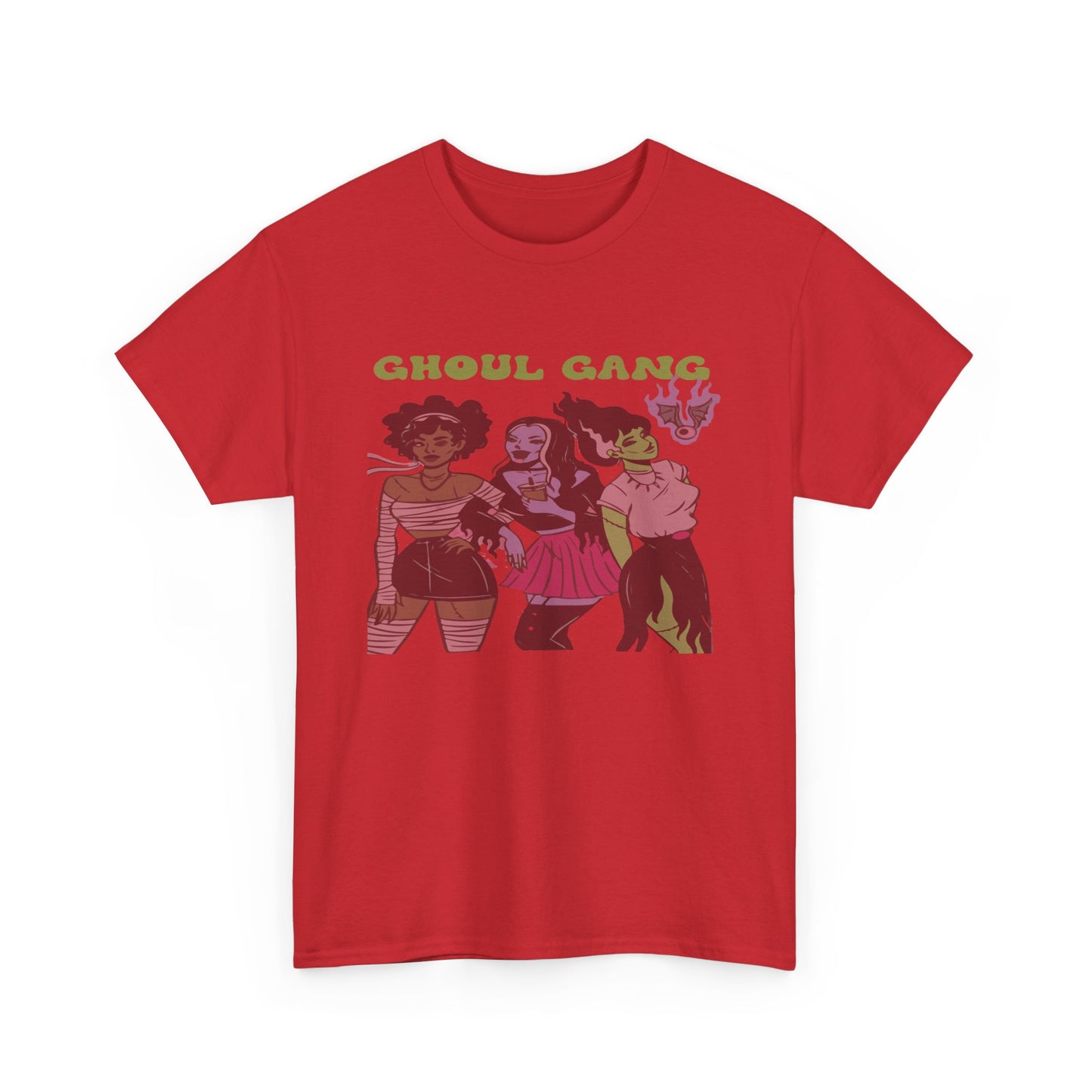 Ghoul Gang Unisex Heavy Cotton Tee | Halloween T-Shirt, Spooky Apparel, Gothic Fashion, Funny Gift, Group Costume