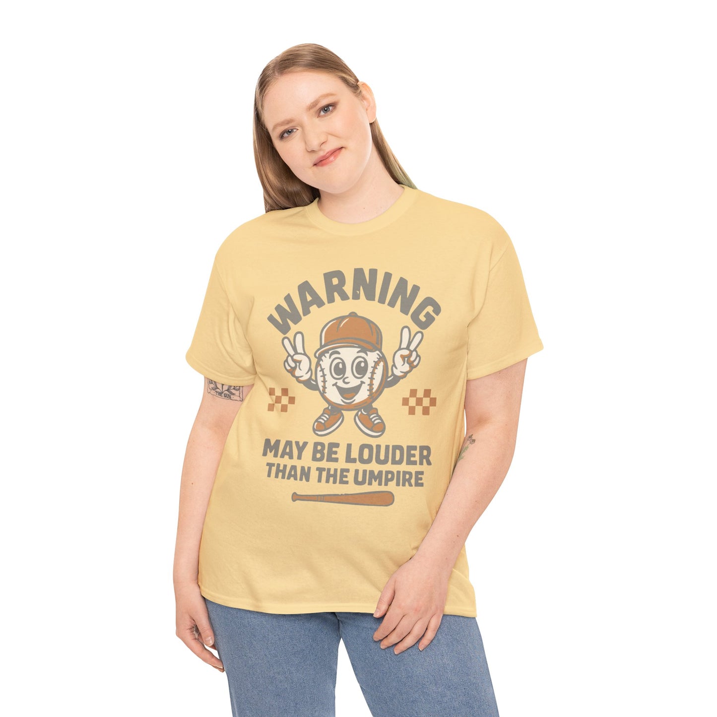 Warning T-Shirt, Fun Umpire Tee, Unique Sports Gift, Casual Wear, Perfect for Baseball Fans