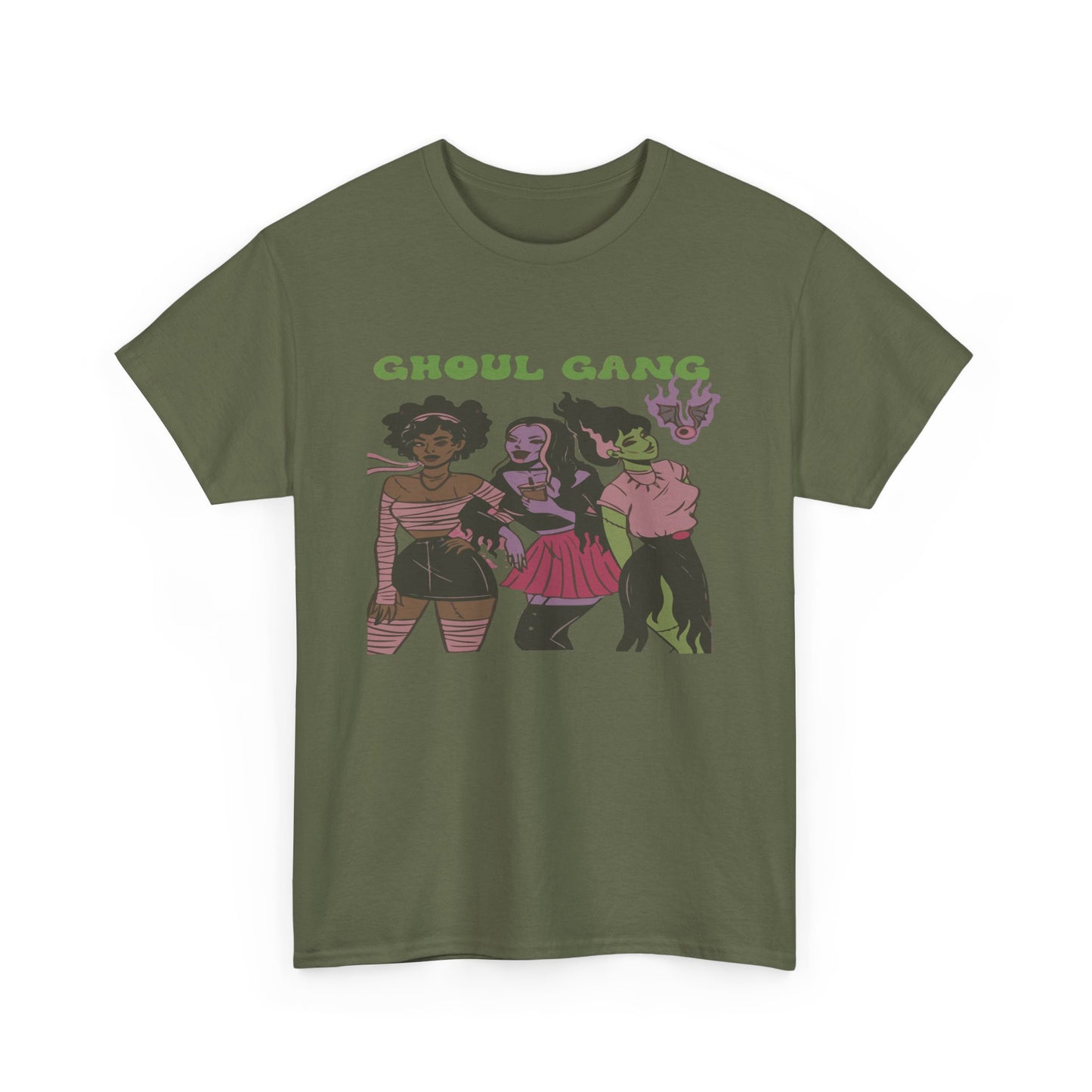 Ghoul Gang Unisex Heavy Cotton Tee | Halloween T-Shirt, Spooky Apparel, Gothic Fashion, Funny Gift, Group Costume