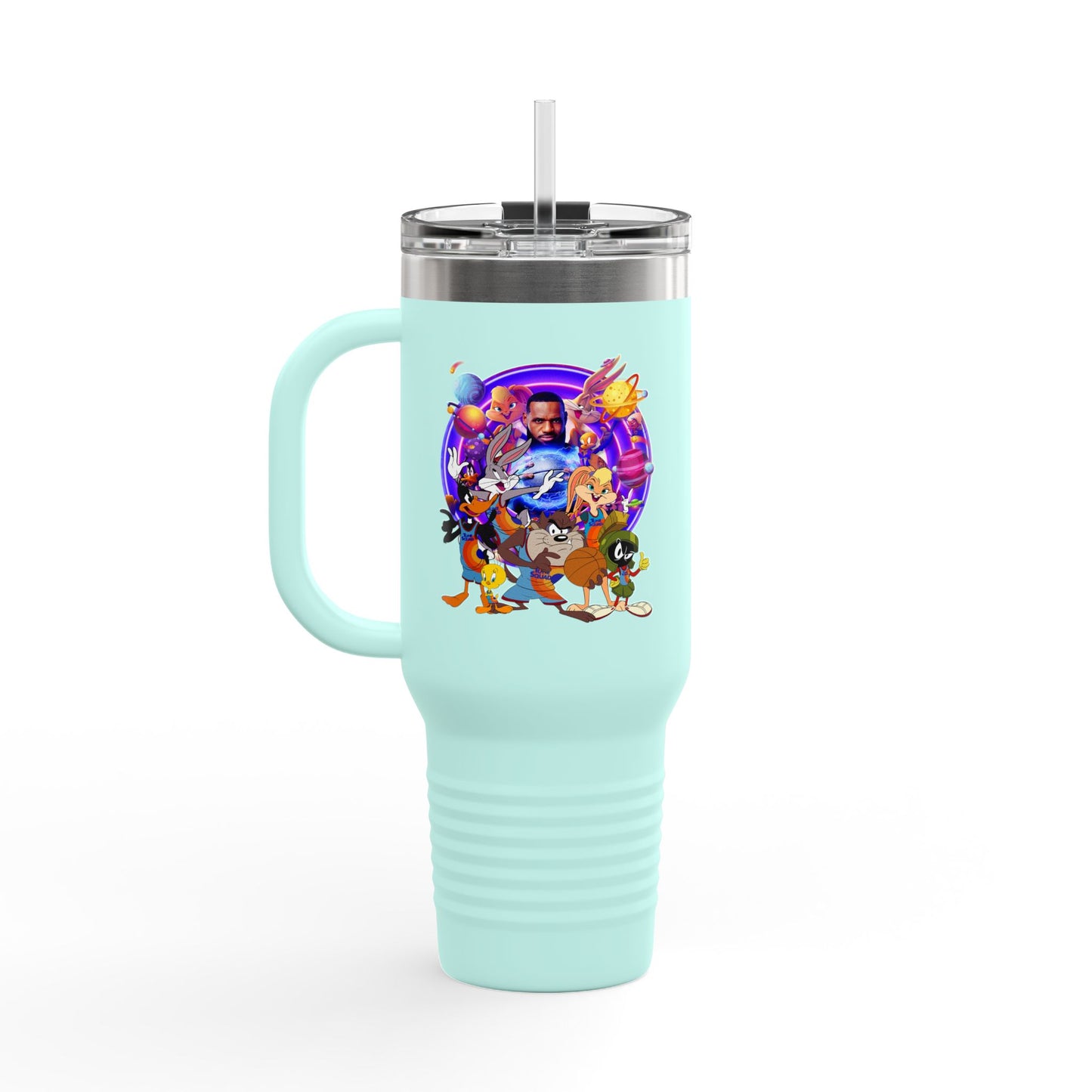 Colorful Insulated Travel Mug, 40oz - Fun for Road Trips, Tailgating, Hot Summer Days, Gift for Friends, Family, or Kids