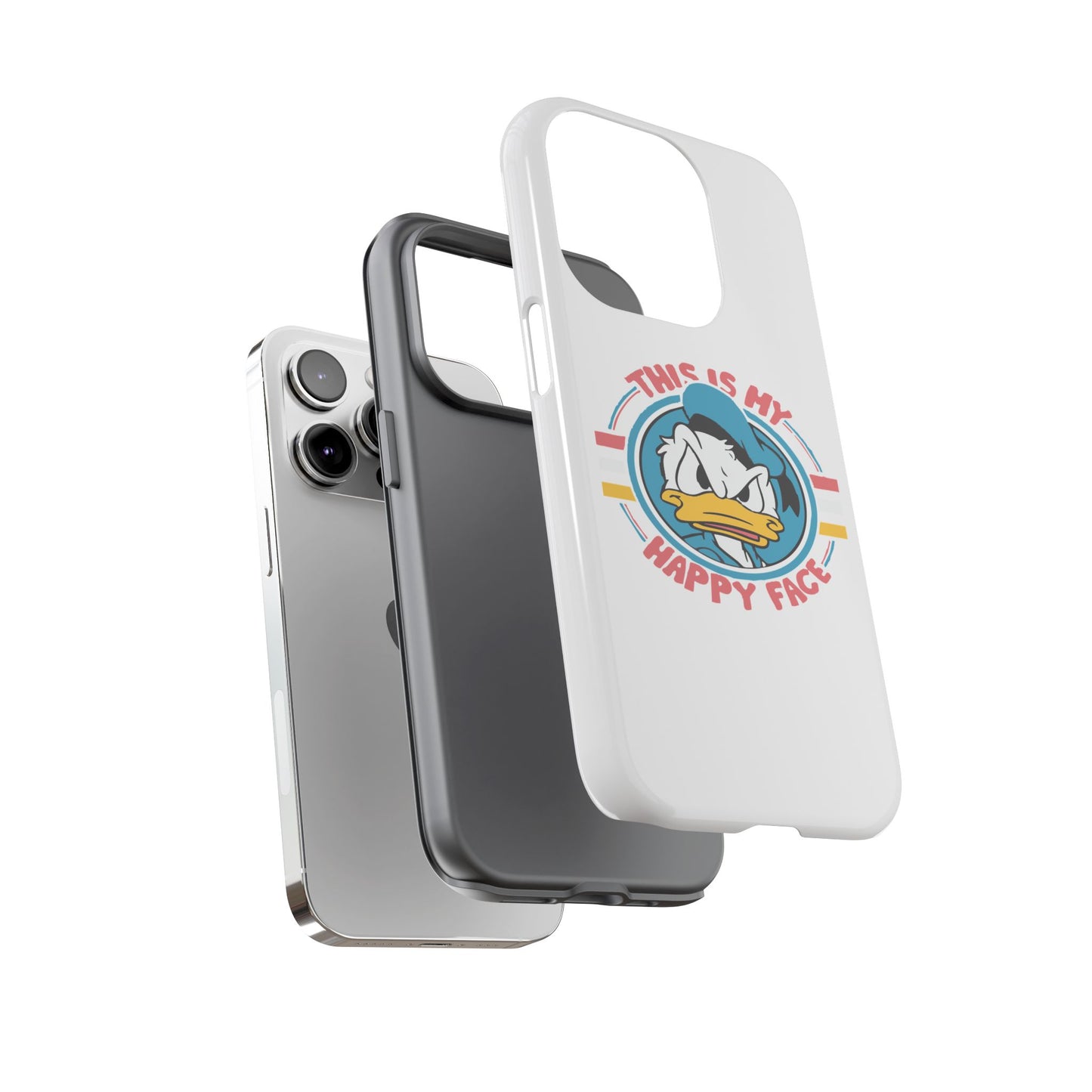 Tough Cases: This is My Happy Face Phone Case, Funny Phone Case, Donald Duck Case, Cute Phone Accessory, Gift for Disney Fans