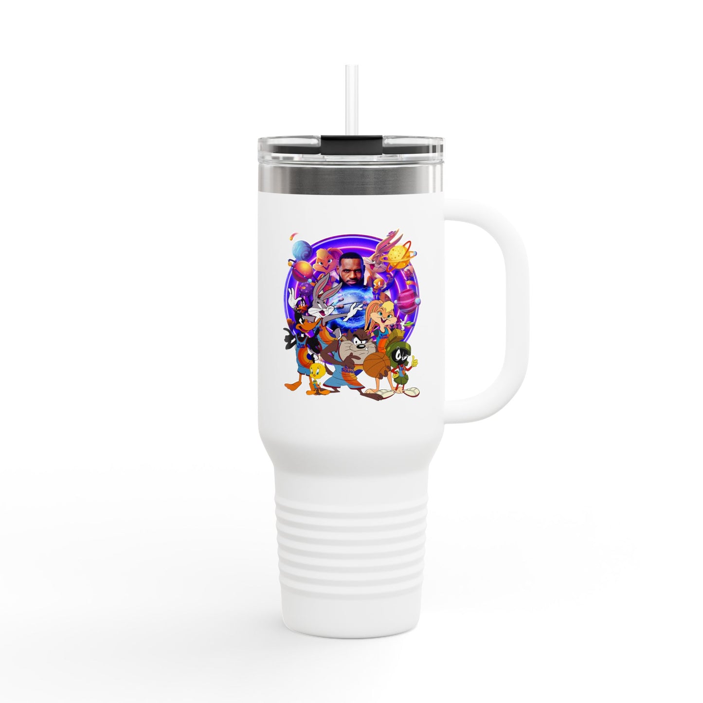 Colorful Insulated Travel Mug, 40oz - Fun for Road Trips, Tailgating, Hot Summer Days, Gift for Friends, Family, or Kids