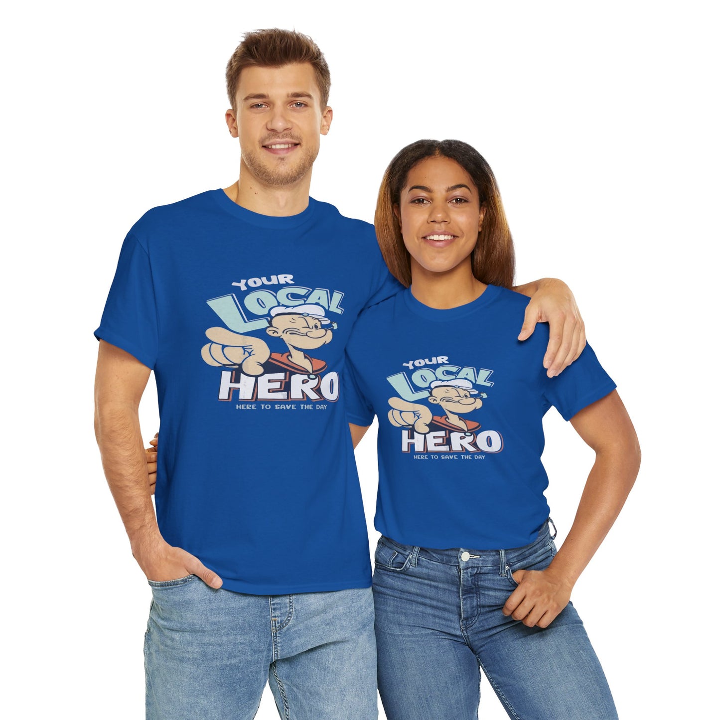 Local Hero Unisex Heavy Cotton Tee | Cool Graphic Tee for Everyday Wear, Gift for Friends, Casual Style, Birthday Gift, Gift for Heroes