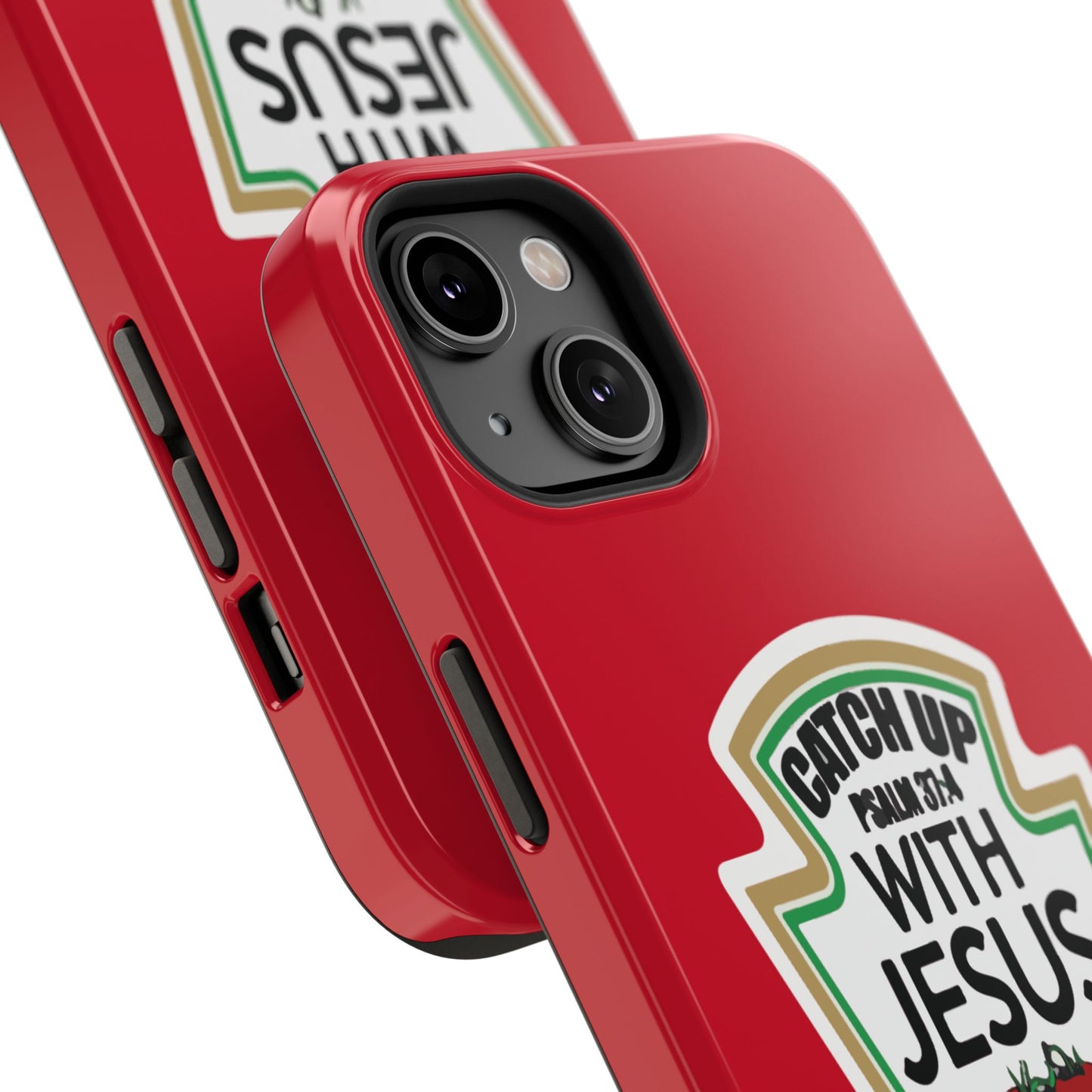 Fun Christian Phone Case, Catch Up with Jesus, Impact-Resistant, Faith-Based Gift, Religious Accessories, Bible Verses