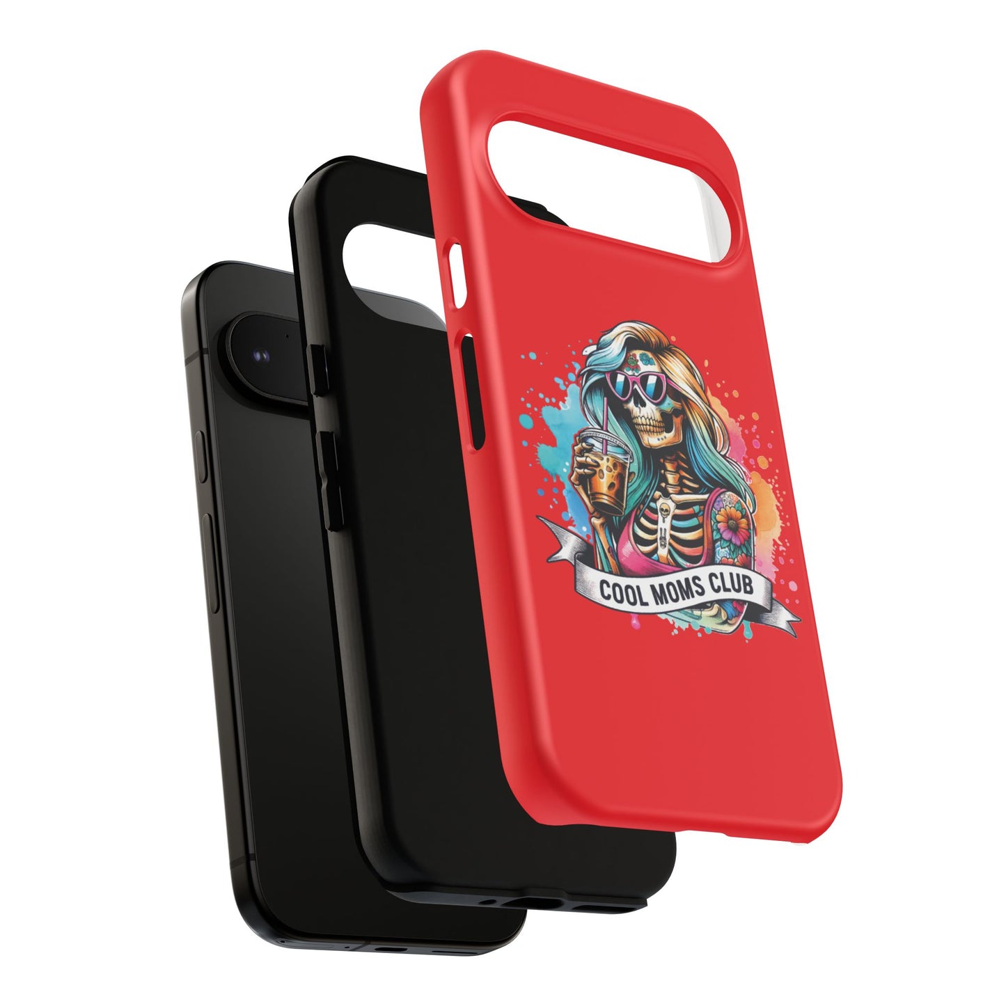 Cool Moms Club Phone Case - Tough Cases, Funky Phone Cover, Gift for Moms, Skeleton Design, Trendy Tech Accessories