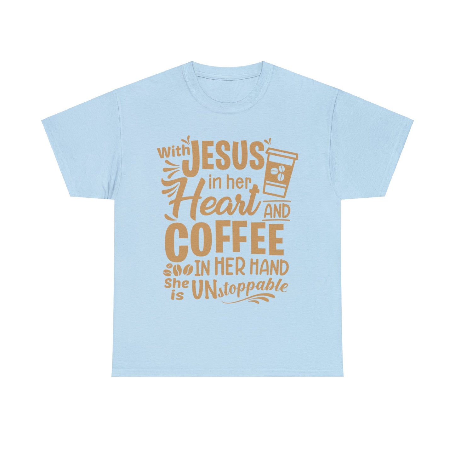 Jesus and Coffee Heavy Cotton Tee