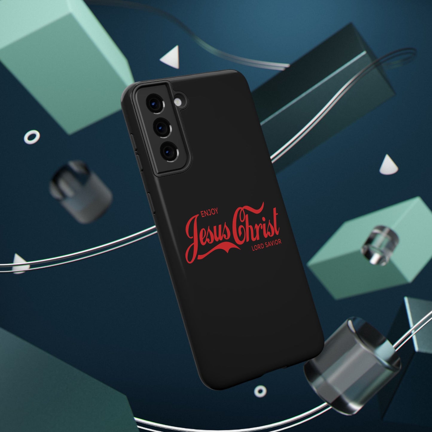 Impact-Resistant Phone Case: Enjoy Jesus Christ Lord Savior, Christian Gift, Durable Protection, Faith-Based Accessory, Holiday Gift