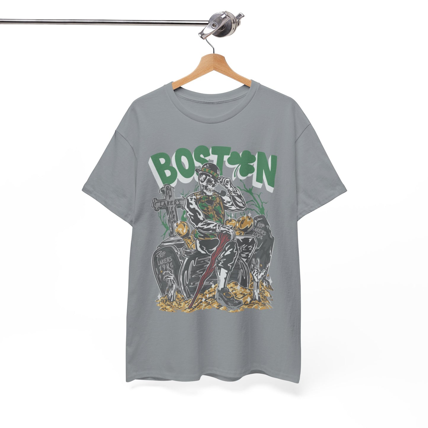 Boston Graphic Tee, Unisex Heavy Cotton T-Shirt, Vintage Boston Shirt, Irish Pride Apparel, St. Patrick's Day Gift, Casual Wear