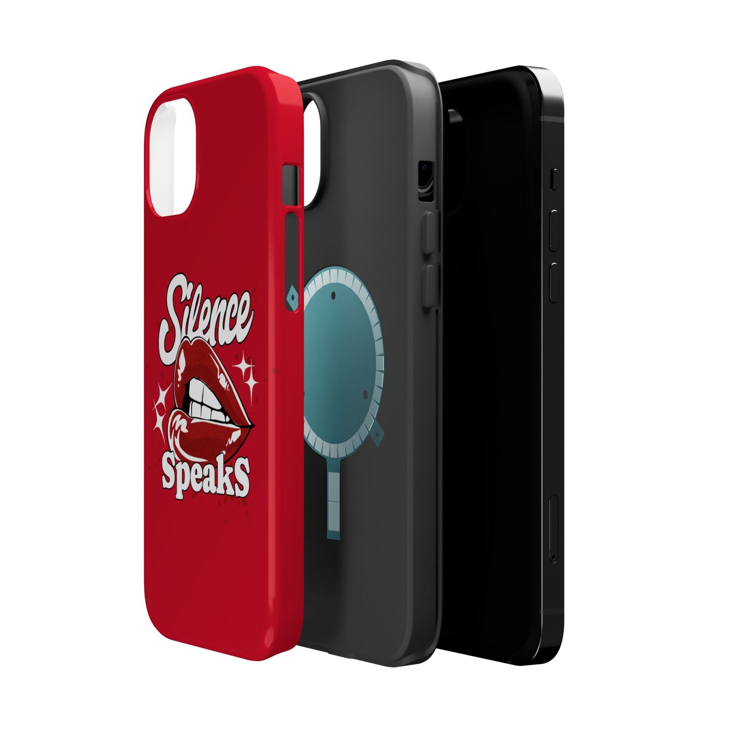 Bold Expression Magnetic Tough Cases, Phone Cover, Gift for Her, Pop Art, Trendy Accessory, Silence Speaks Design