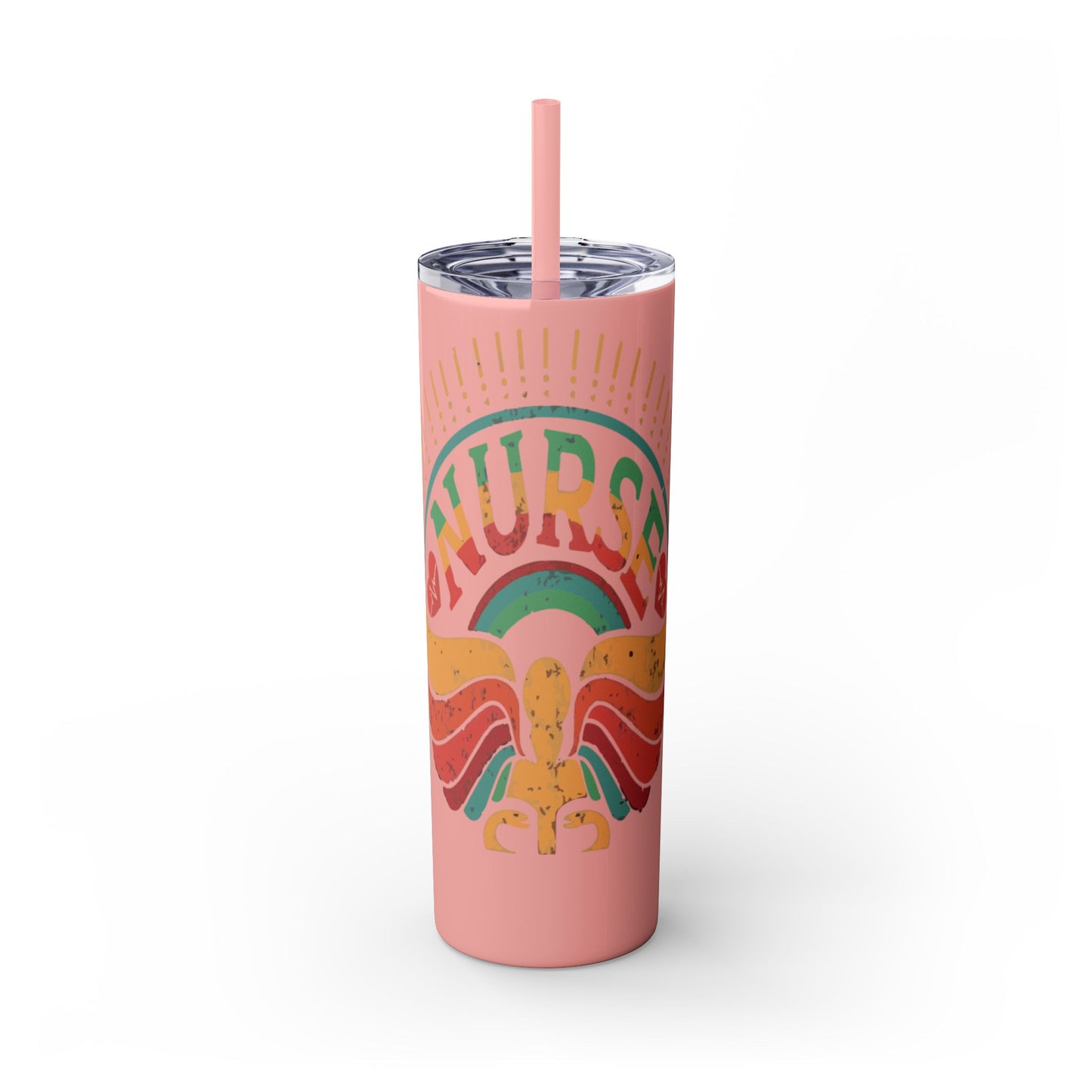 Nurse Skinny Tumbler, 20oz, Motivational Drinkware, Gift for Nurses, Summer Hydration, Nurse Appreciation Day