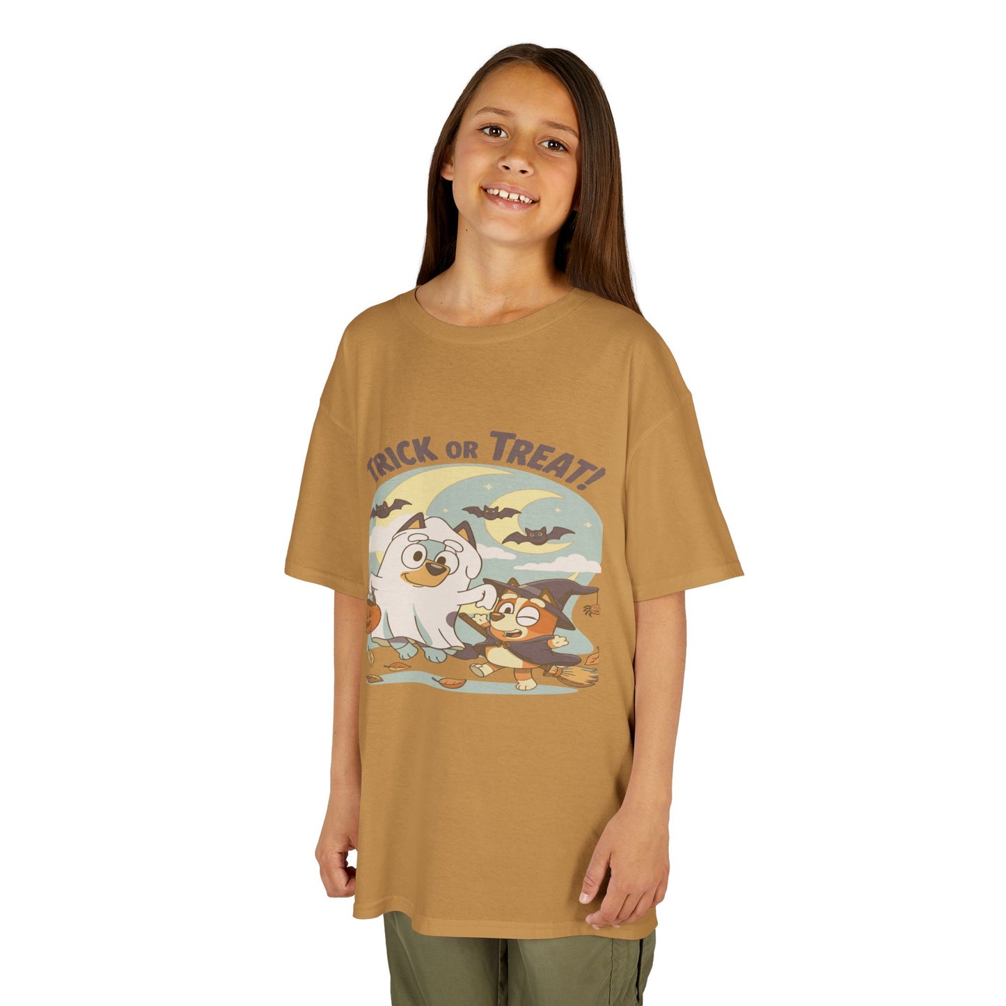 Kids Halloween T-Shirt, Trick or Treat Tee, Fun Ghost & Owl Shirt, Spooky Season Apparel, Cute Costume Top for Kids