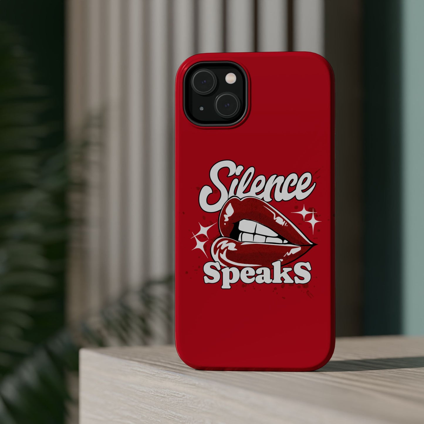 Bold Expression Magnetic Tough Cases, Phone Cover, Gift for Her, Pop Art, Trendy Accessory, Silence Speaks Design