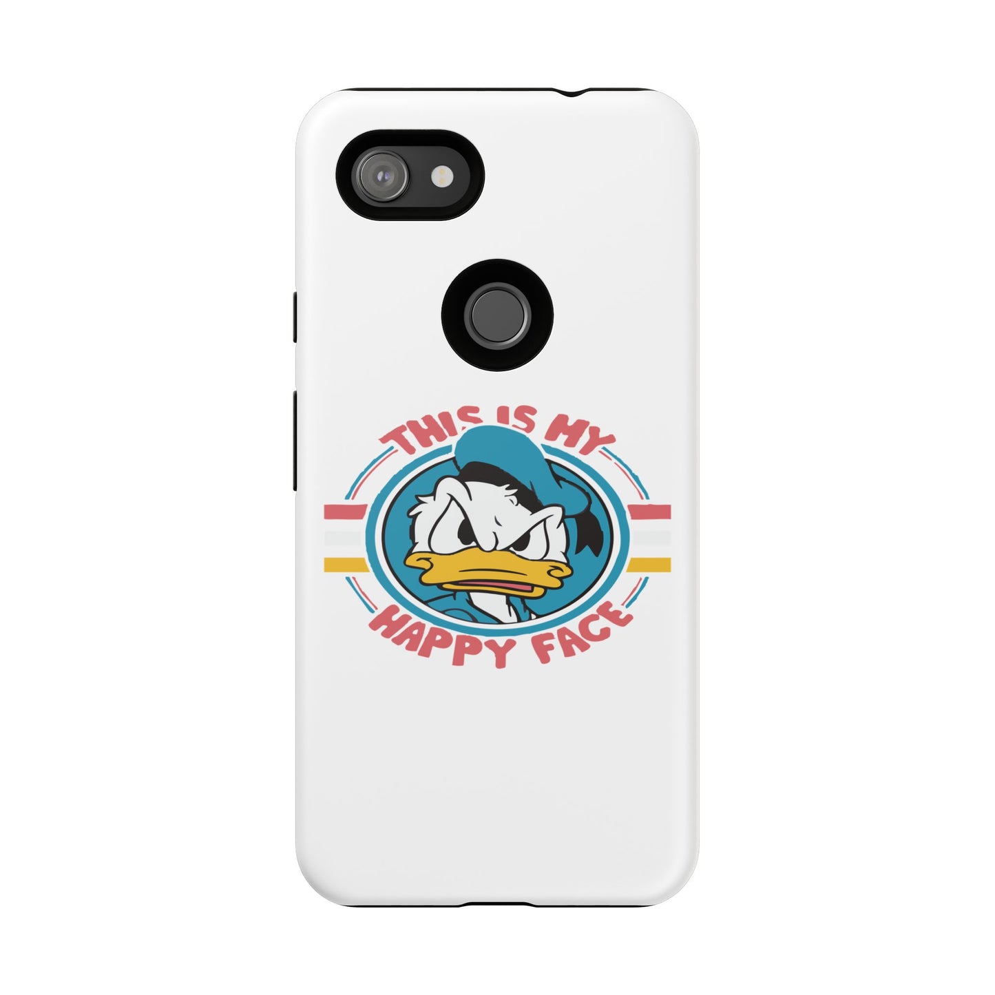 Tough Cases: This is My Happy Face Phone Case, Funny Phone Case, Donald Duck Case, Cute Phone Accessory, Gift for Disney Fans