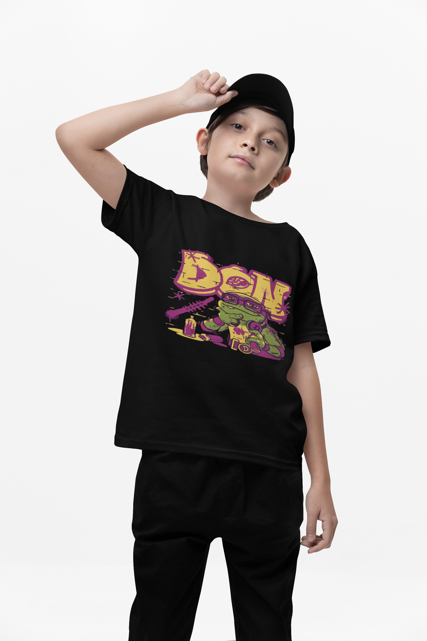 Kids Tee - Vintage Cartoon TMNT Don Fun