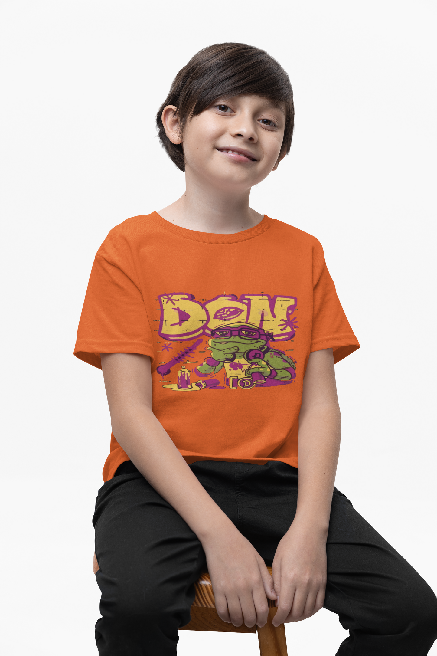 Kids Tee - Vintage Cartoon TMNT Don Fun
