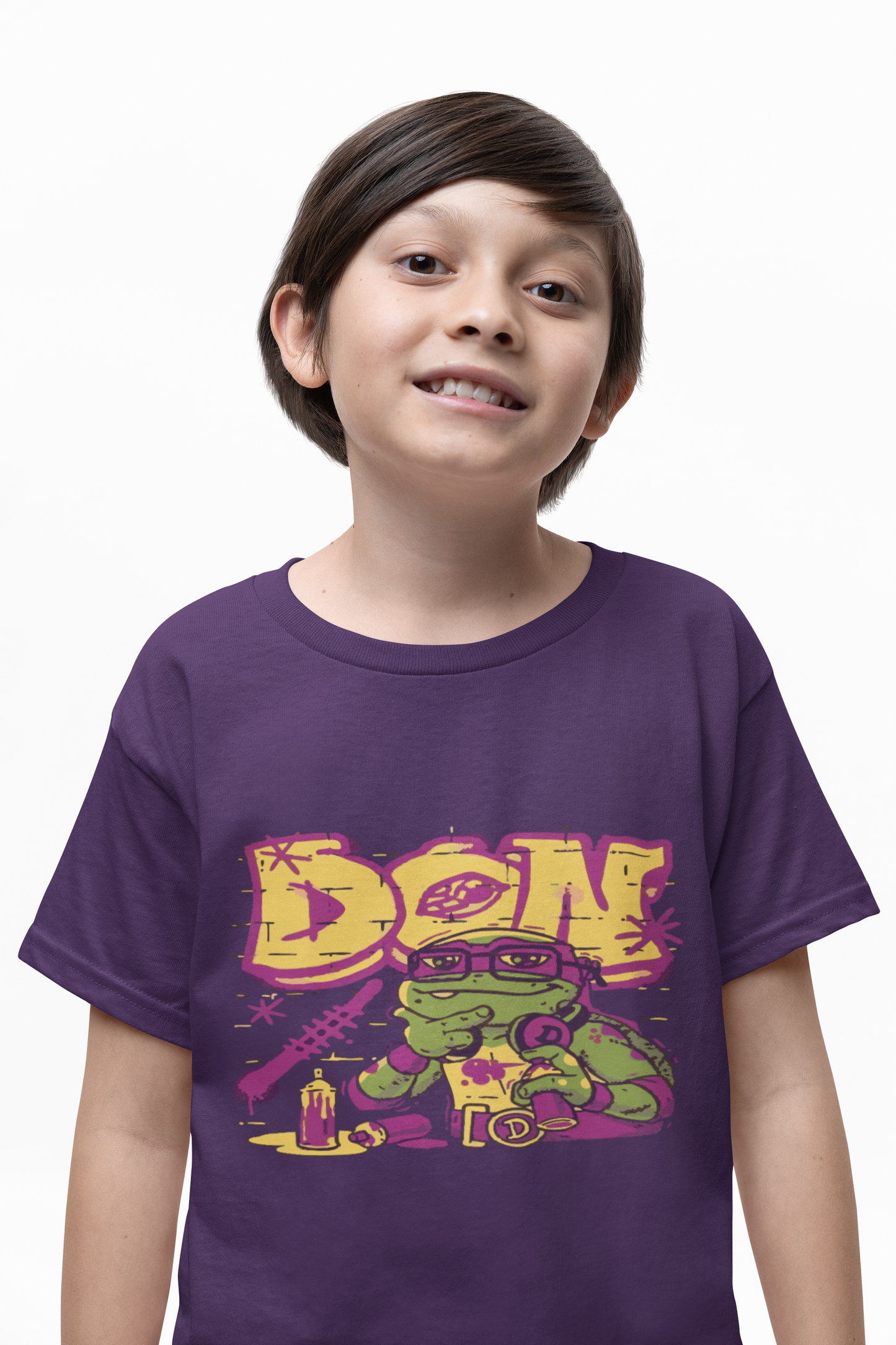 Kids Tee - Vintage Cartoon TMNT Don Fun