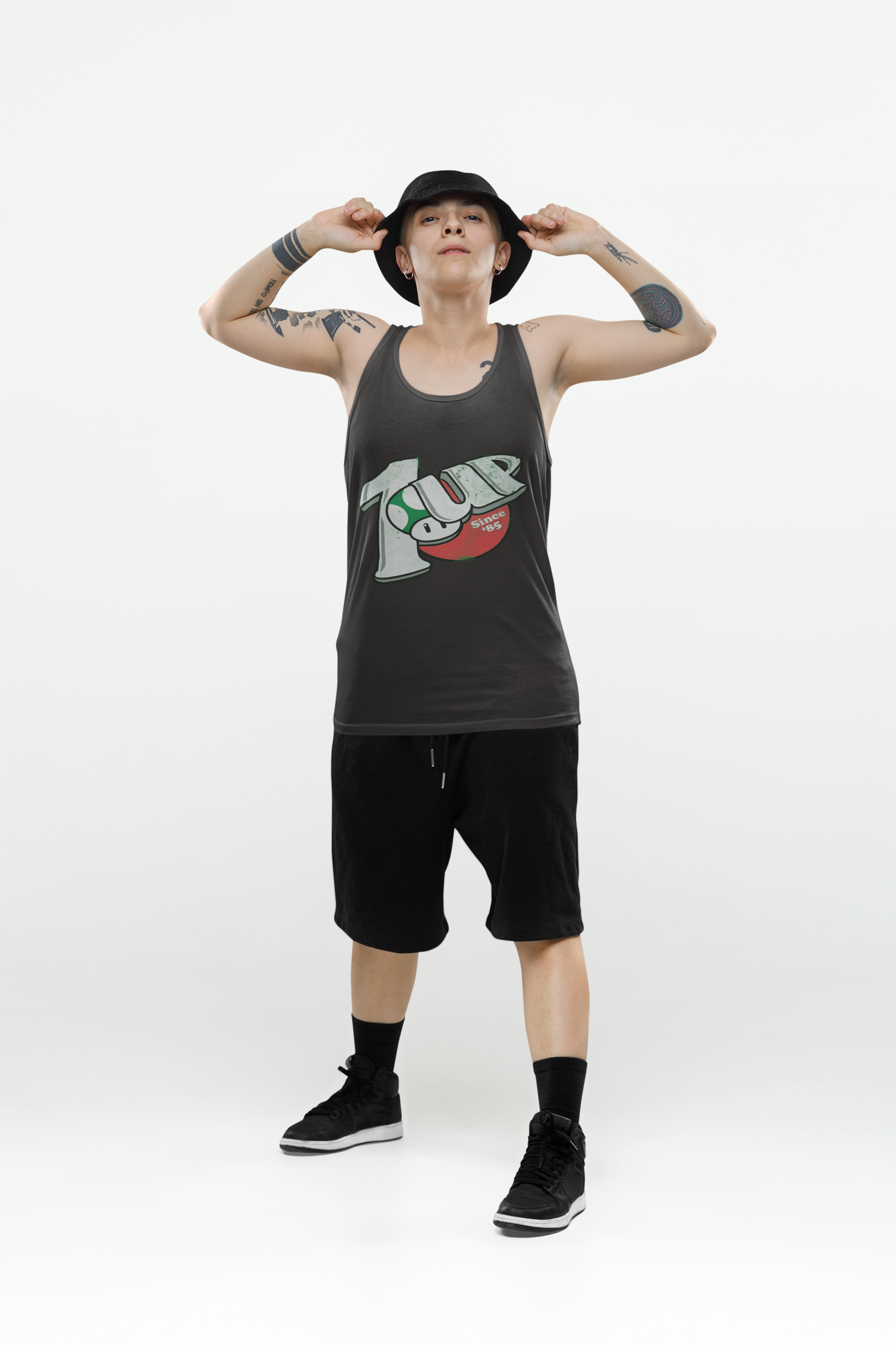 1UP Graphic Unisex Jersey Tank, Retro Gaming Tank Top, Casual Summer Tank, Video Game Gifts, Unisex Workout Tee, Gamer Apparel