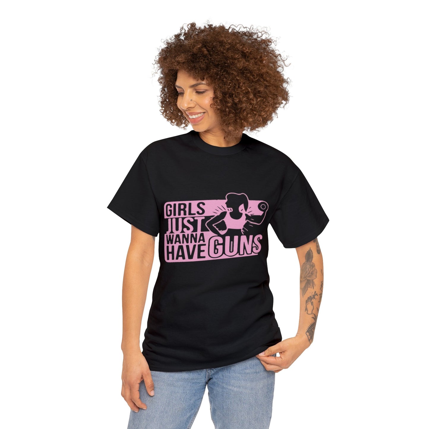 Girls Just Want To Have Guns Heavy Cotton Tee