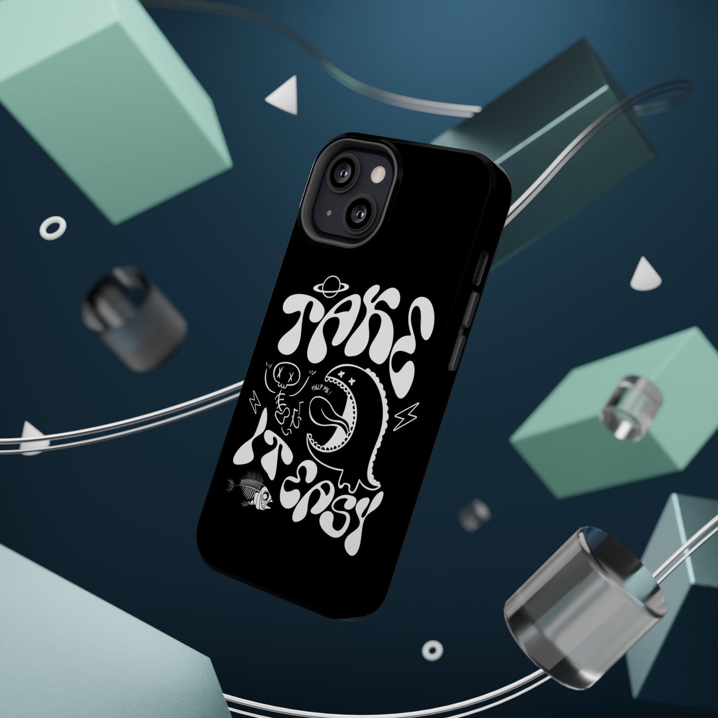 Magnetic Phone Case - Take It Easy Design, Cute Phone Cover, Gift for Him or Her, Trendy Accessories, Unique Tech Gifts