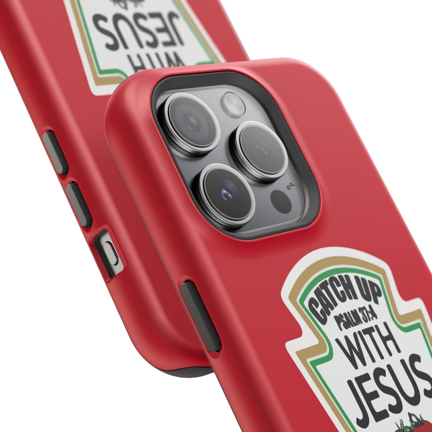 Fun Christian Phone Case, Catch Up with Jesus, Impact-Resistant, Faith-Based Gift, Religious Accessories, Bible Verses