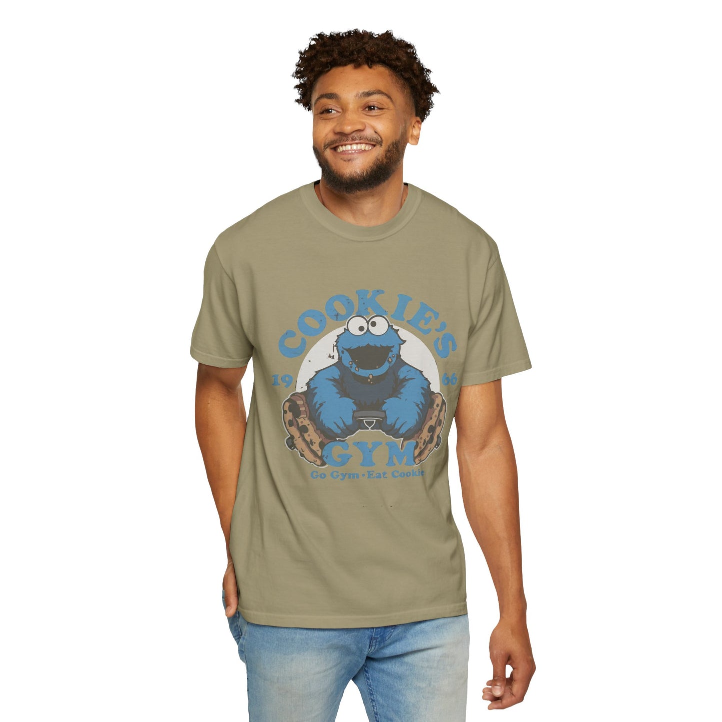 Cookie Monster Inspired Unisex T-Shirt, Fun Gift for Gamers, Casual Wear, Birthday Gift, Kitchen & Gym Motivation