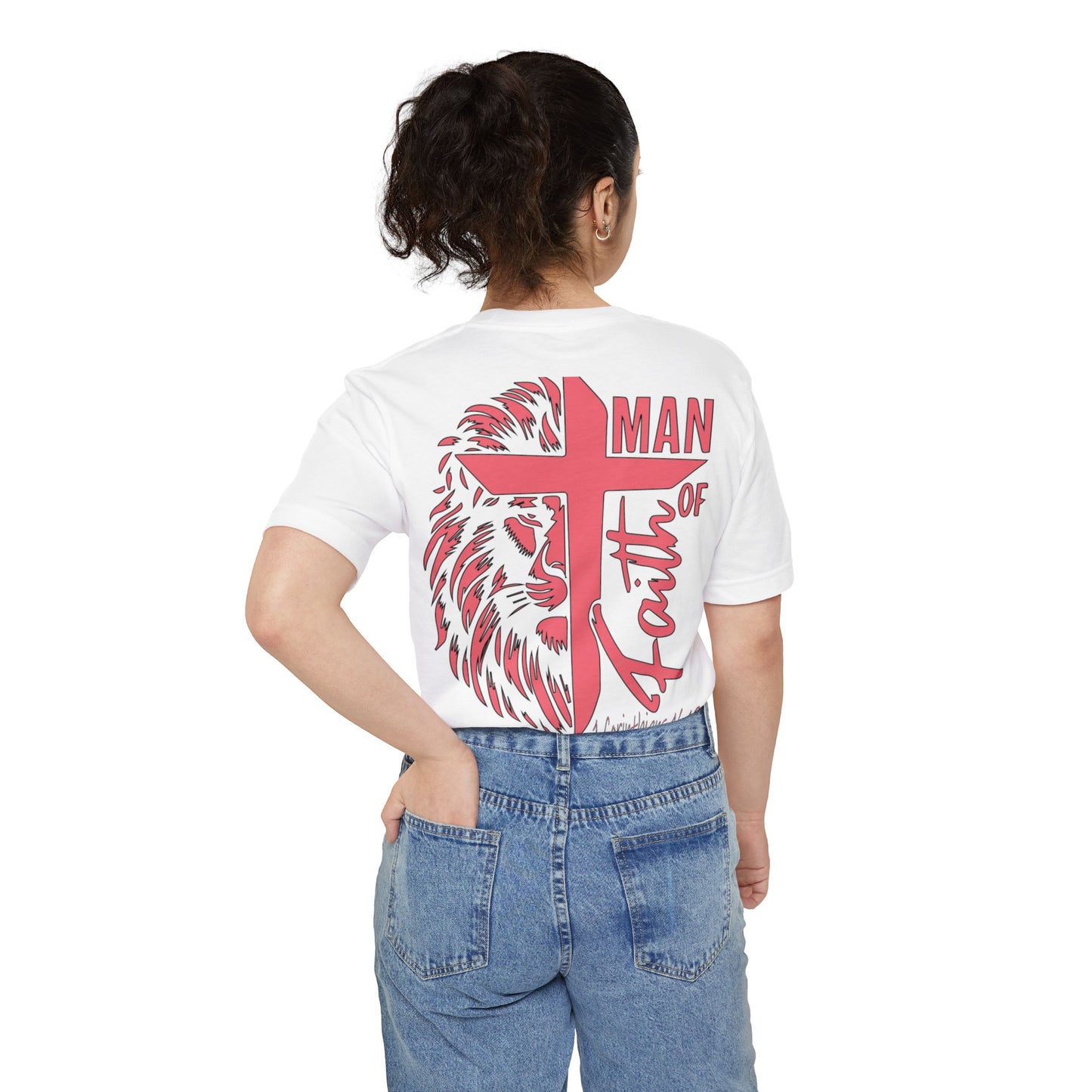 Faith-Inspired Unisex Pocket T-shirt - Perfect for Christian Men, Everyday Wear, Gifts for Dad, and Faith Celebrations