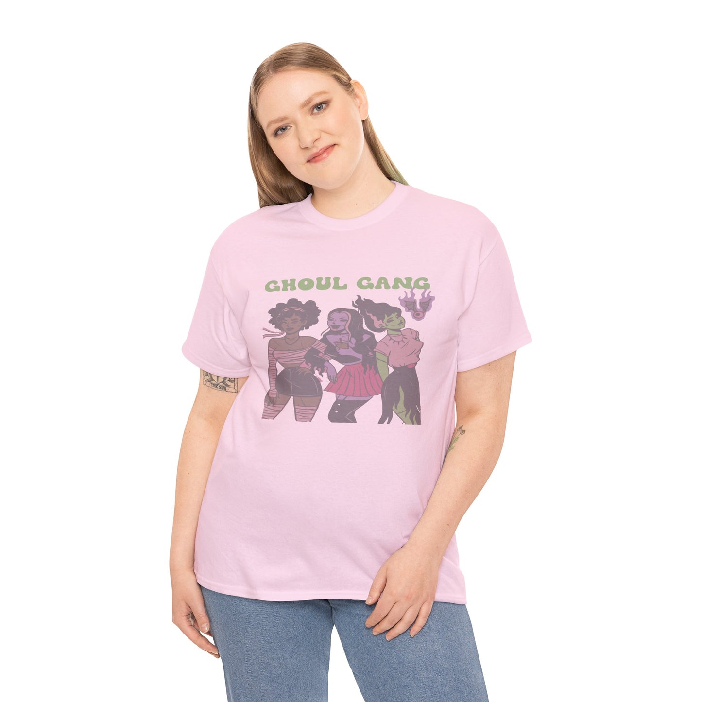 Ghoul Gang Unisex Heavy Cotton Tee | Halloween T-Shirt, Spooky Apparel, Gothic Fashion, Funny Gift, Group Costume
