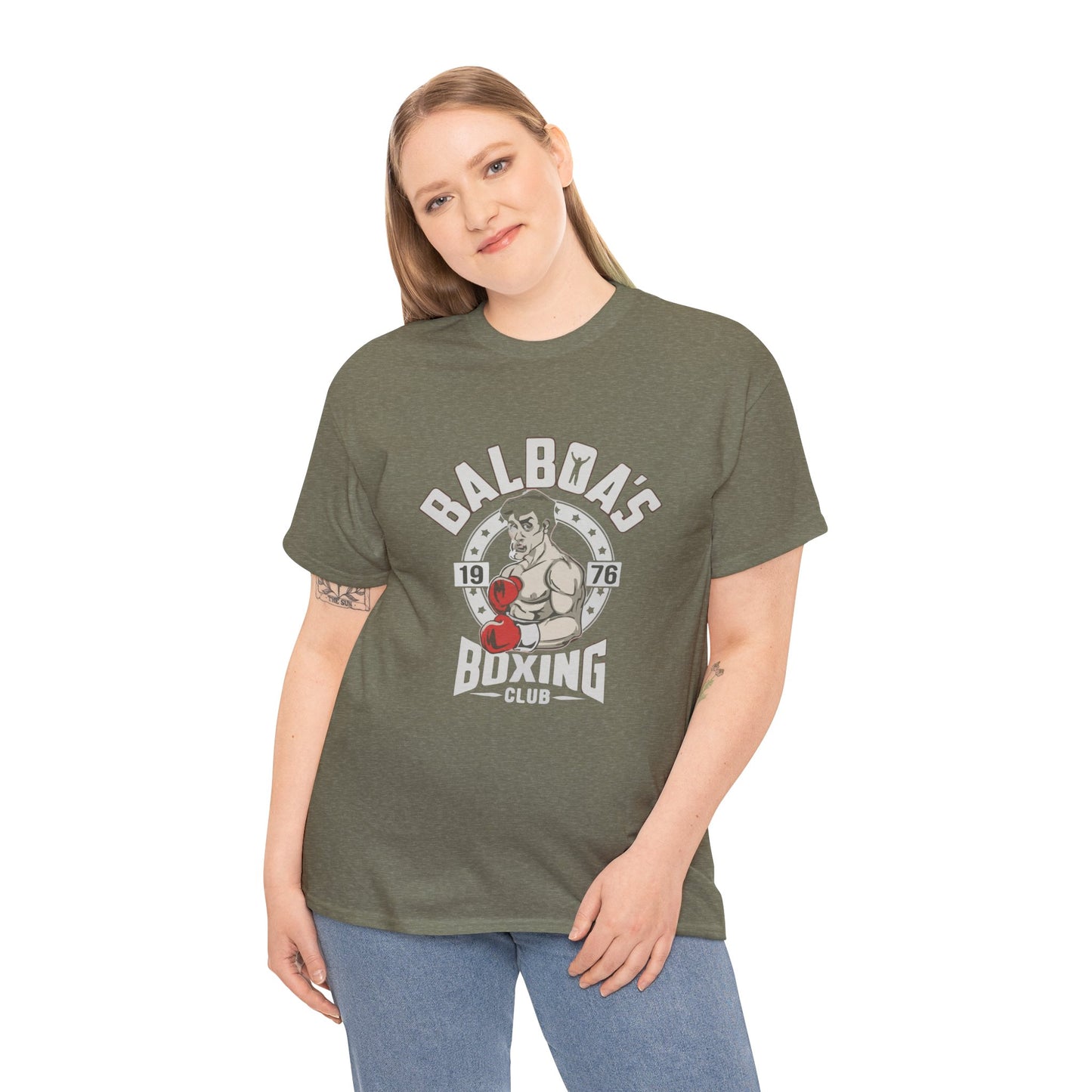 Balboa's Boxing Club Unisex Heavy Cotton Tee - Vintage Sports Shirt, Gym Apparel, Boxing Fan Gear, Fitness Gift, Casual Wear