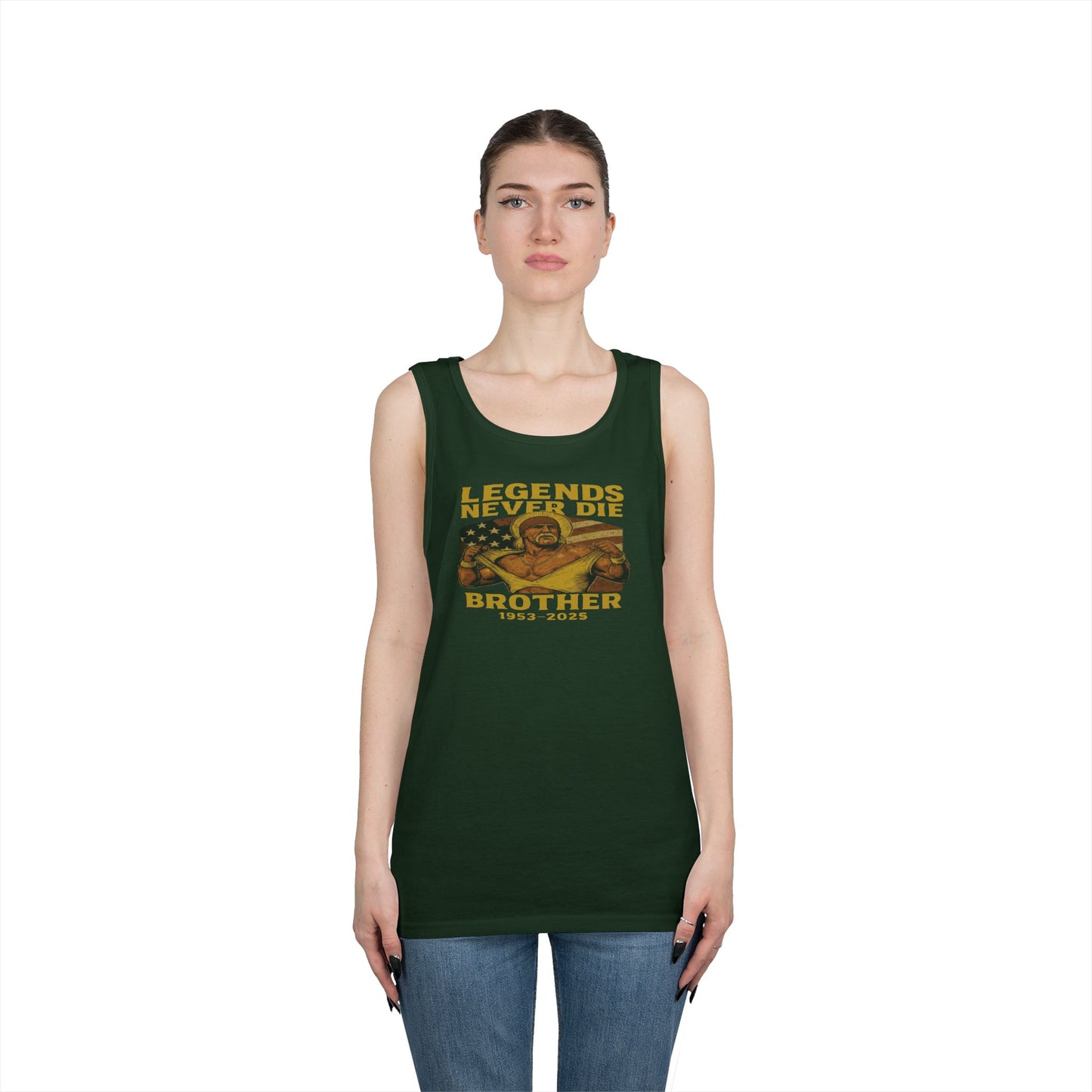 Unisex Heavy Cotton Tank Top | Legends Never Die Brother, Memorial Gift, Casual Wear, Summer Outfit, Unique Tribute