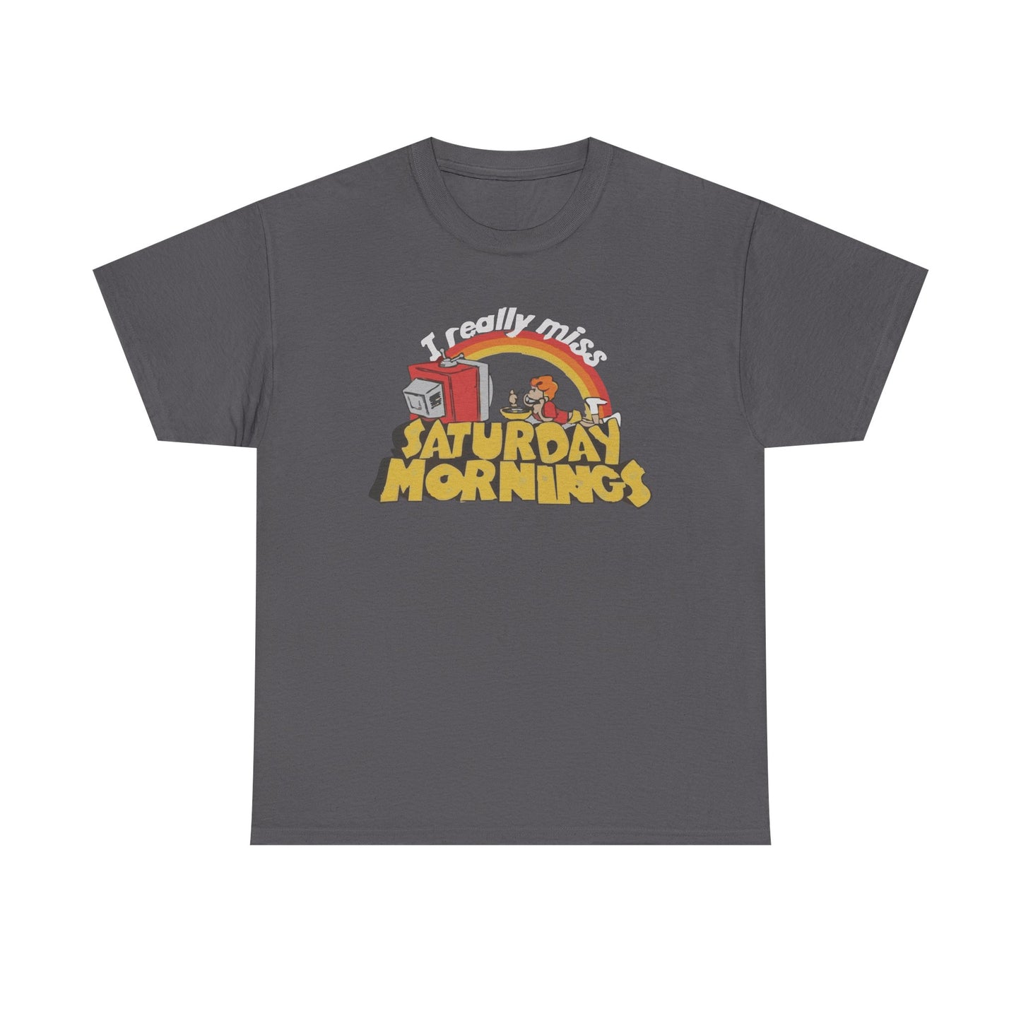 Retro Saturday Mornings Tee, Vintage Cartoon Shirt, Unisex Cotton Tee, Cozy Weekend Vibe, Perfect Gift for Nostalgia Lovers