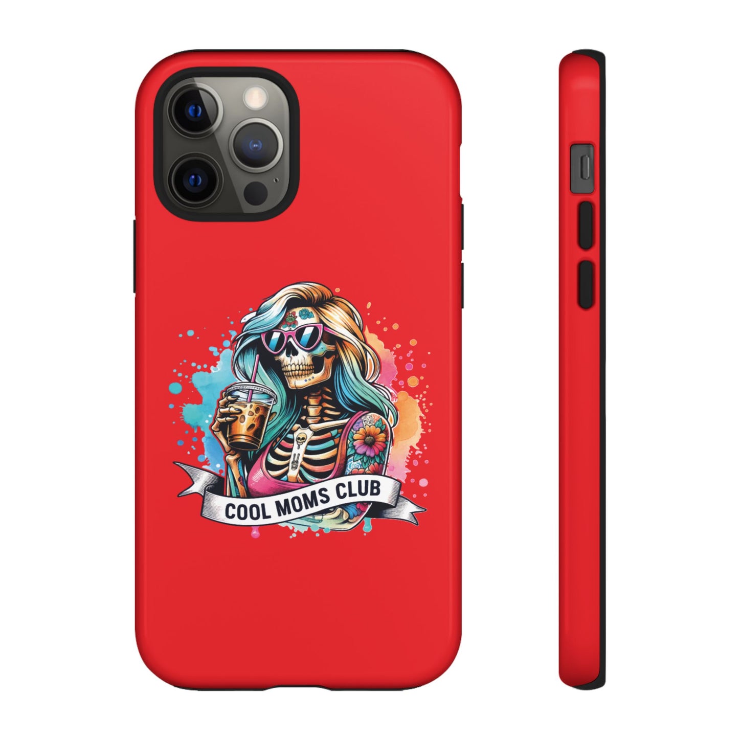 Cool Moms Club Phone Case - Tough Cases, Funky Phone Cover, Gift for Moms, Skeleton Design, Trendy Tech Accessories