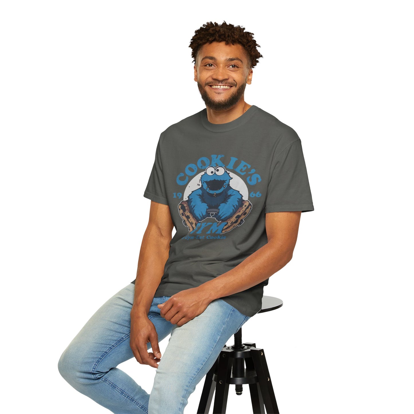 Cookie Monster Inspired Unisex T-Shirt, Fun Gift for Gamers, Casual Wear, Birthday Gift, Kitchen & Gym Motivation