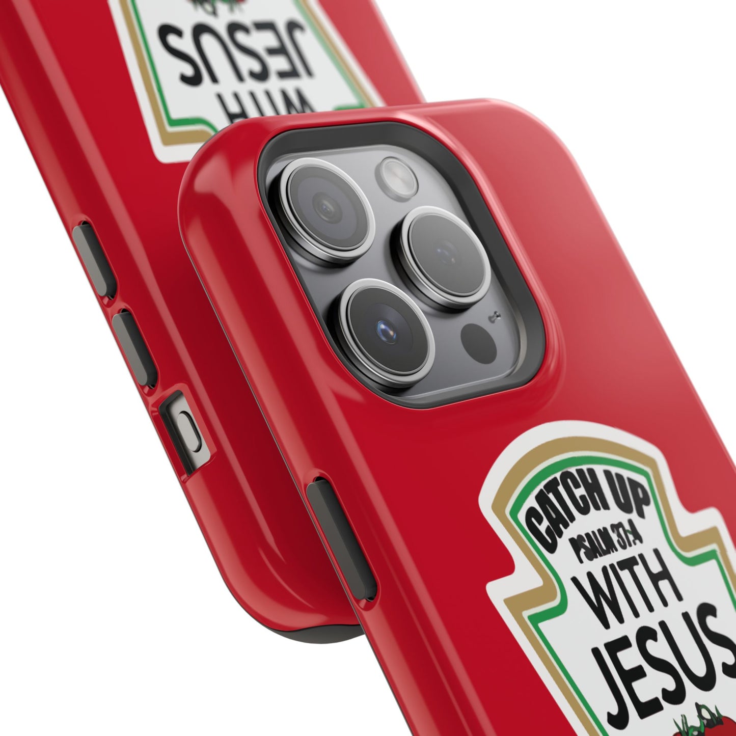 Fun Christian Phone Case, Catch Up with Jesus, Impact-Resistant, Faith-Based Gift, Religious Accessories, Bible Verses
