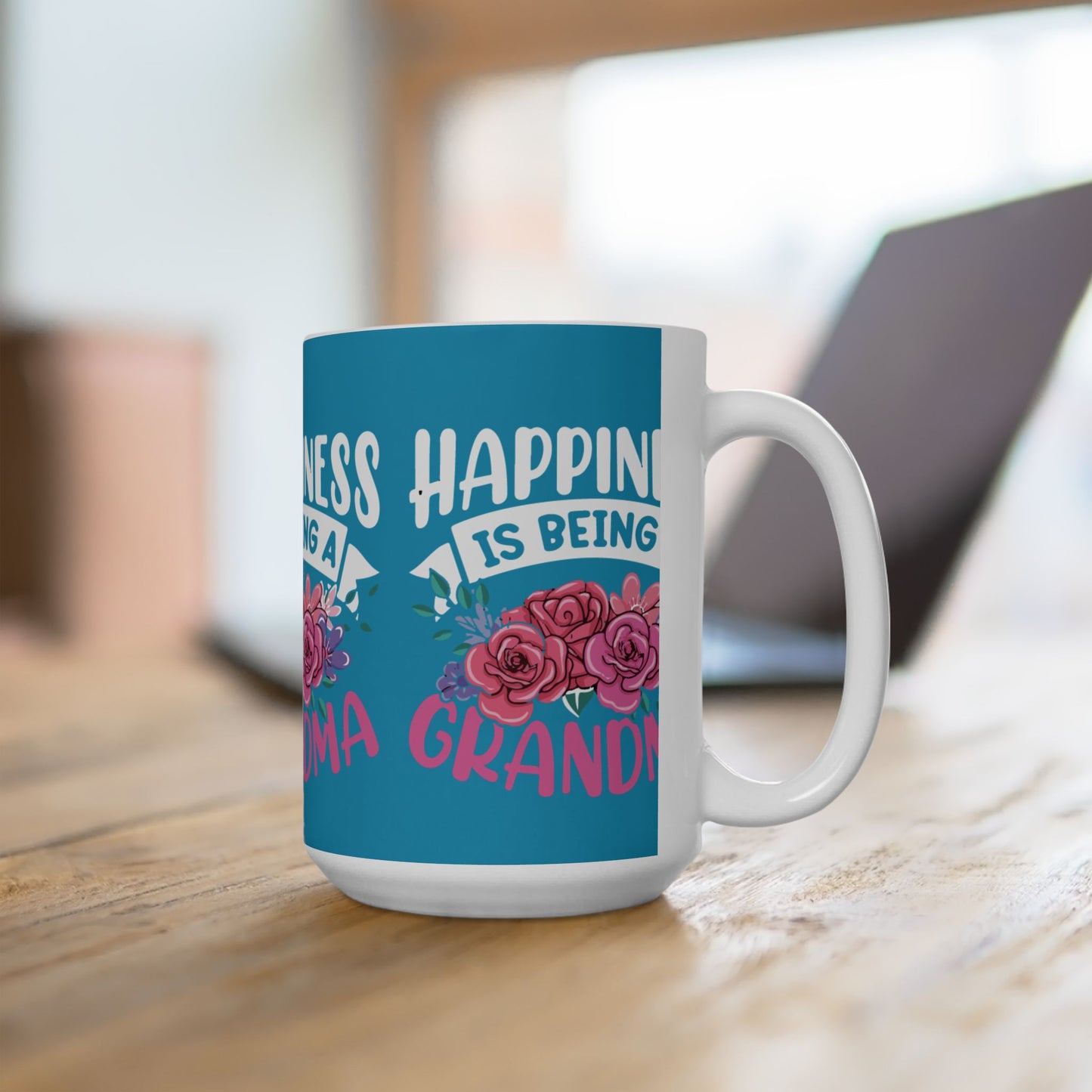 Floral Grandma Mug - Happiness is Being a Grandma - Perfect Gift for Mother's Day