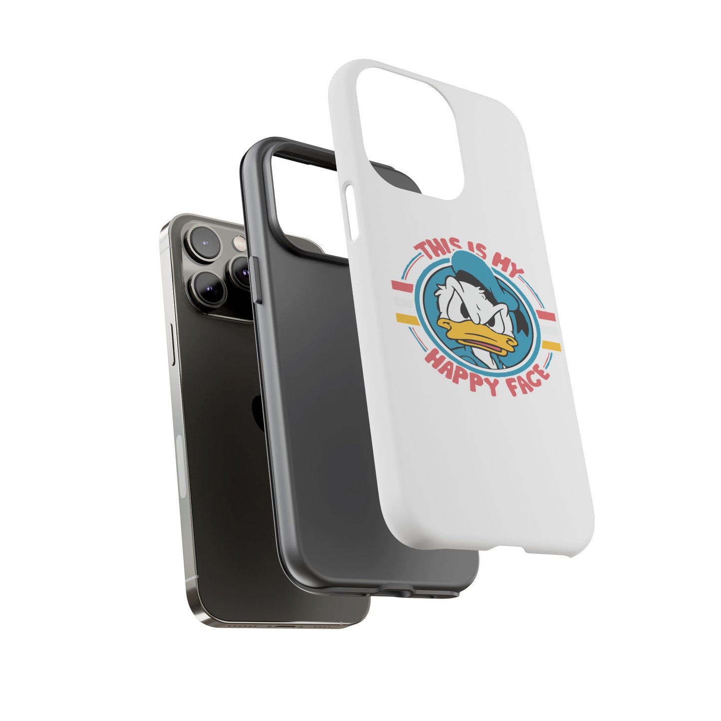 Tough Cases: This is My Happy Face Phone Case, Funny Phone Case, Donald Duck Case, Cute Phone Accessory, Gift for Disney Fans