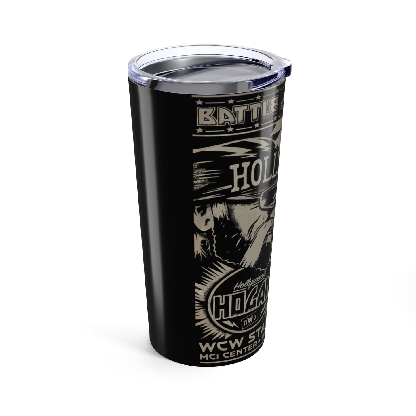 Tumbler 20oz Vintage Battle Hulk vs Sting WCW Wrestling Fans