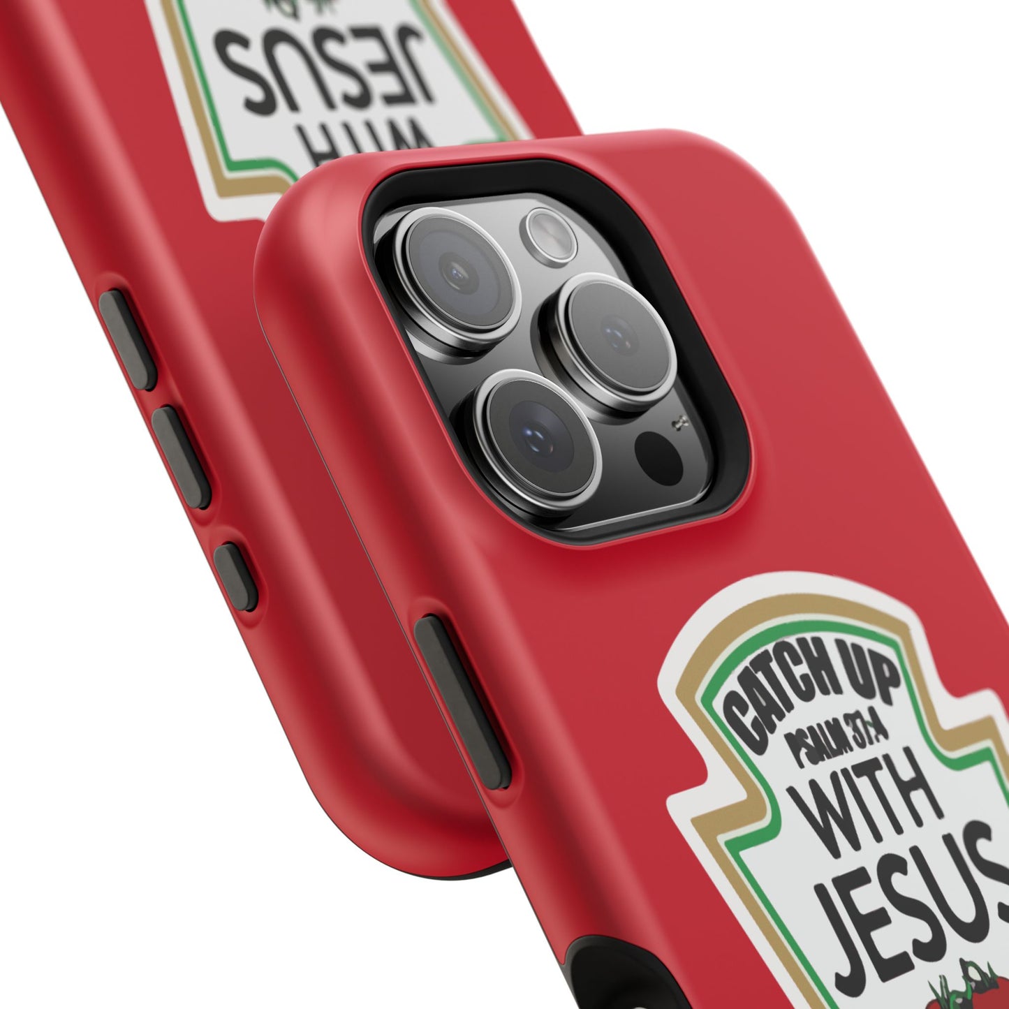 Fun Christian Phone Case, Catch Up with Jesus, Impact-Resistant, Faith-Based Gift, Religious Accessories, Bible Verses