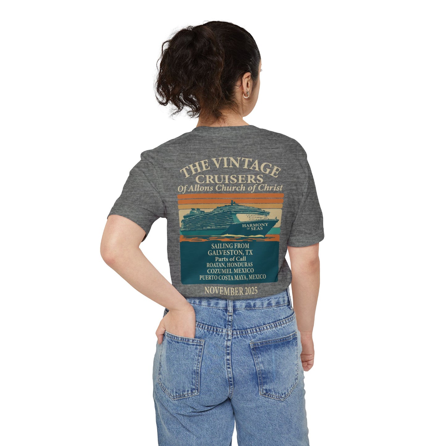 Retro Allons Church of Christ Pocket T-shirt