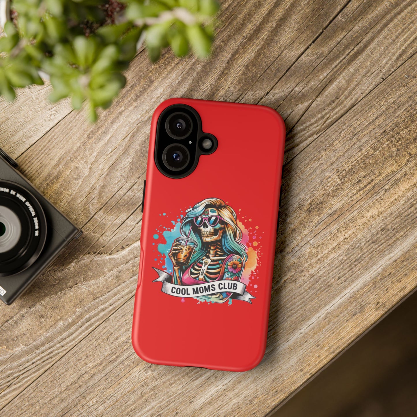 Cool Moms Club Phone Case - Tough Cases, Funky Phone Cover, Gift for Moms, Skeleton Design, Trendy Tech Accessories